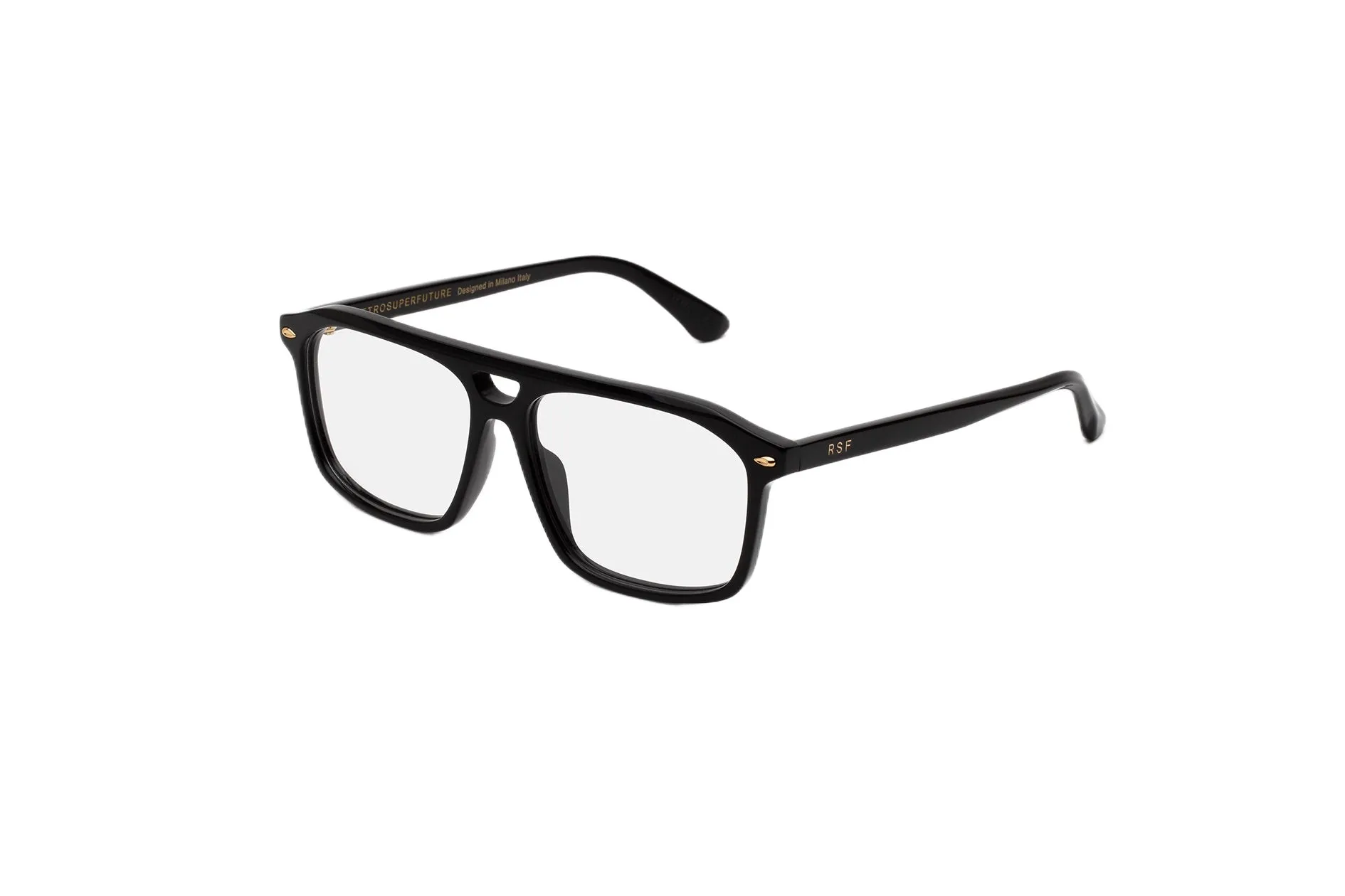 Retrosuperfuture FWV NUMERO 158 NERO Montature da vista Acetato Nero Squadrata - immagine 1