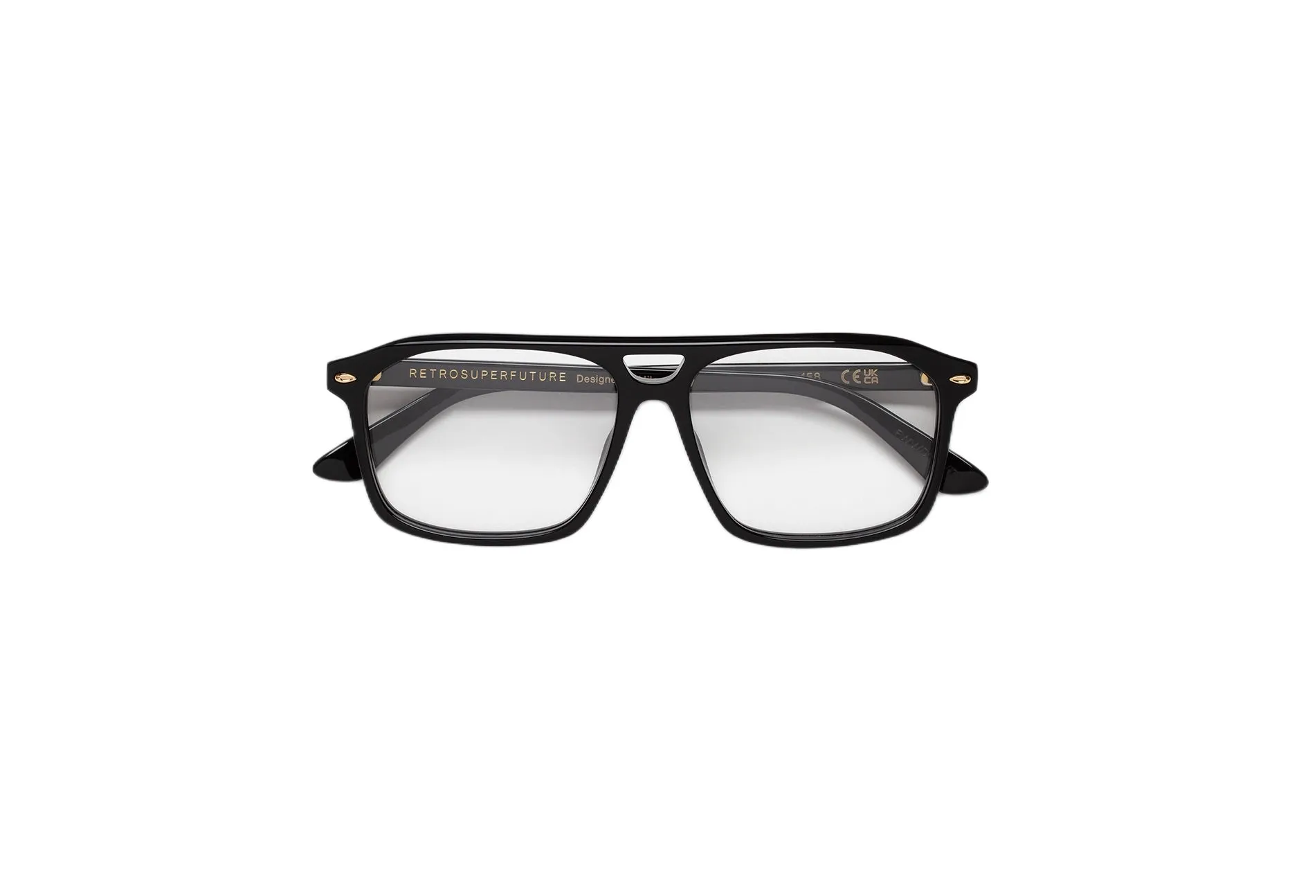 Retrosuperfuture FWV NUMERO 158 NERO Montature da vista Acetato Nero Squadrata - immagine 2