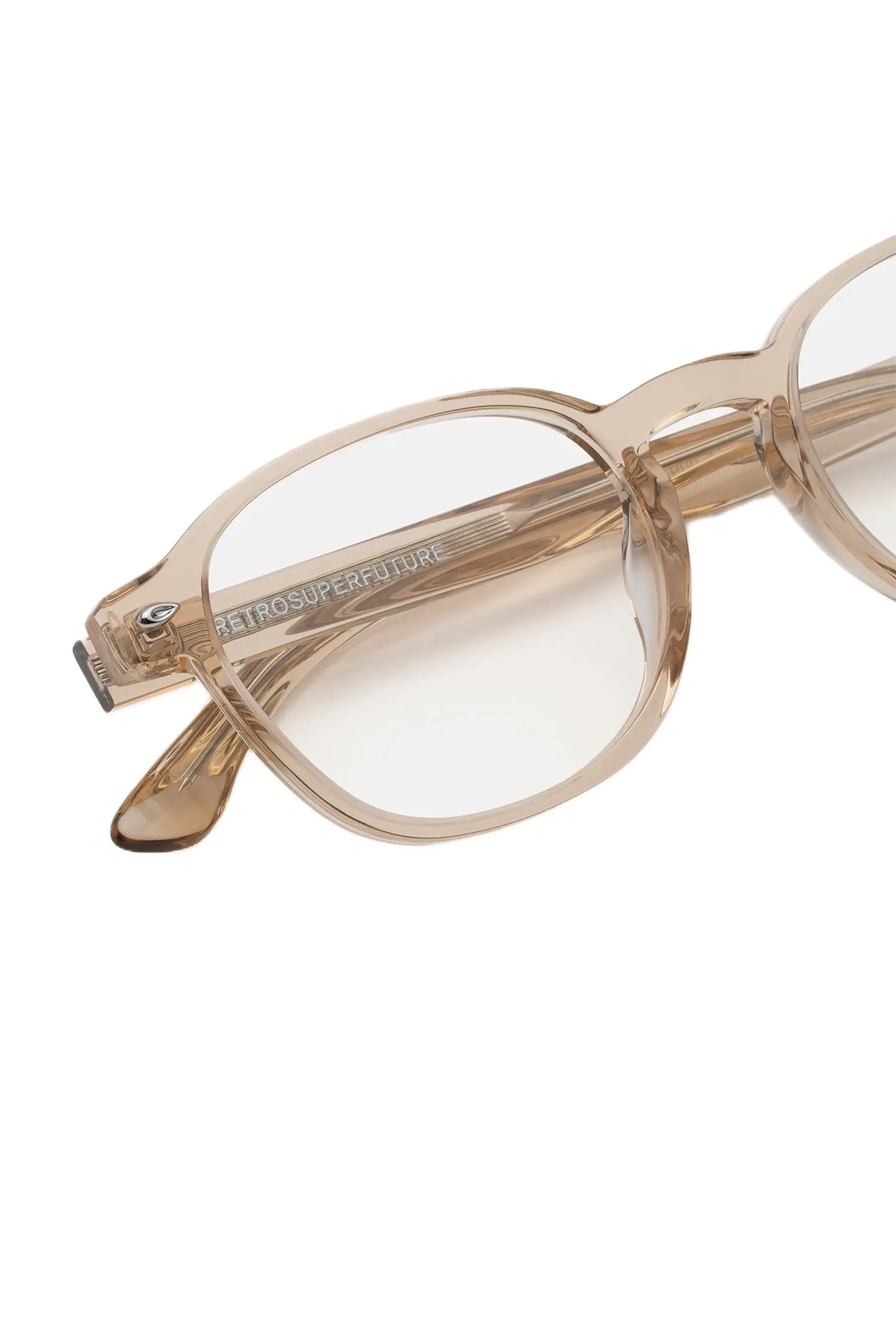Retrosuperfuture RBV NUMERO 157 RESIN Montature da vista Acetato Beige Rotonda - immagine 3