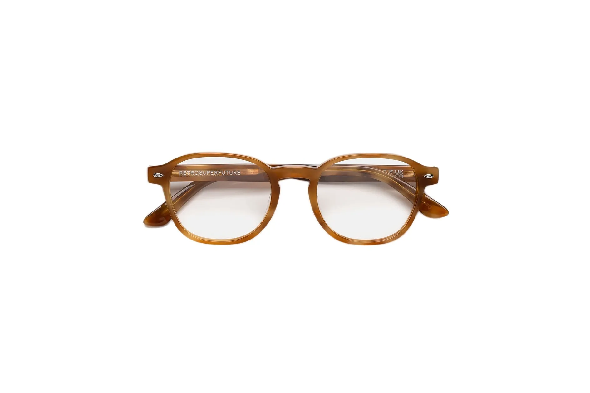 Retrosuperfuture R3I NUMERO 157 TARTARUGA Montature da vista Acetato Havana Rotonda - immagine 2