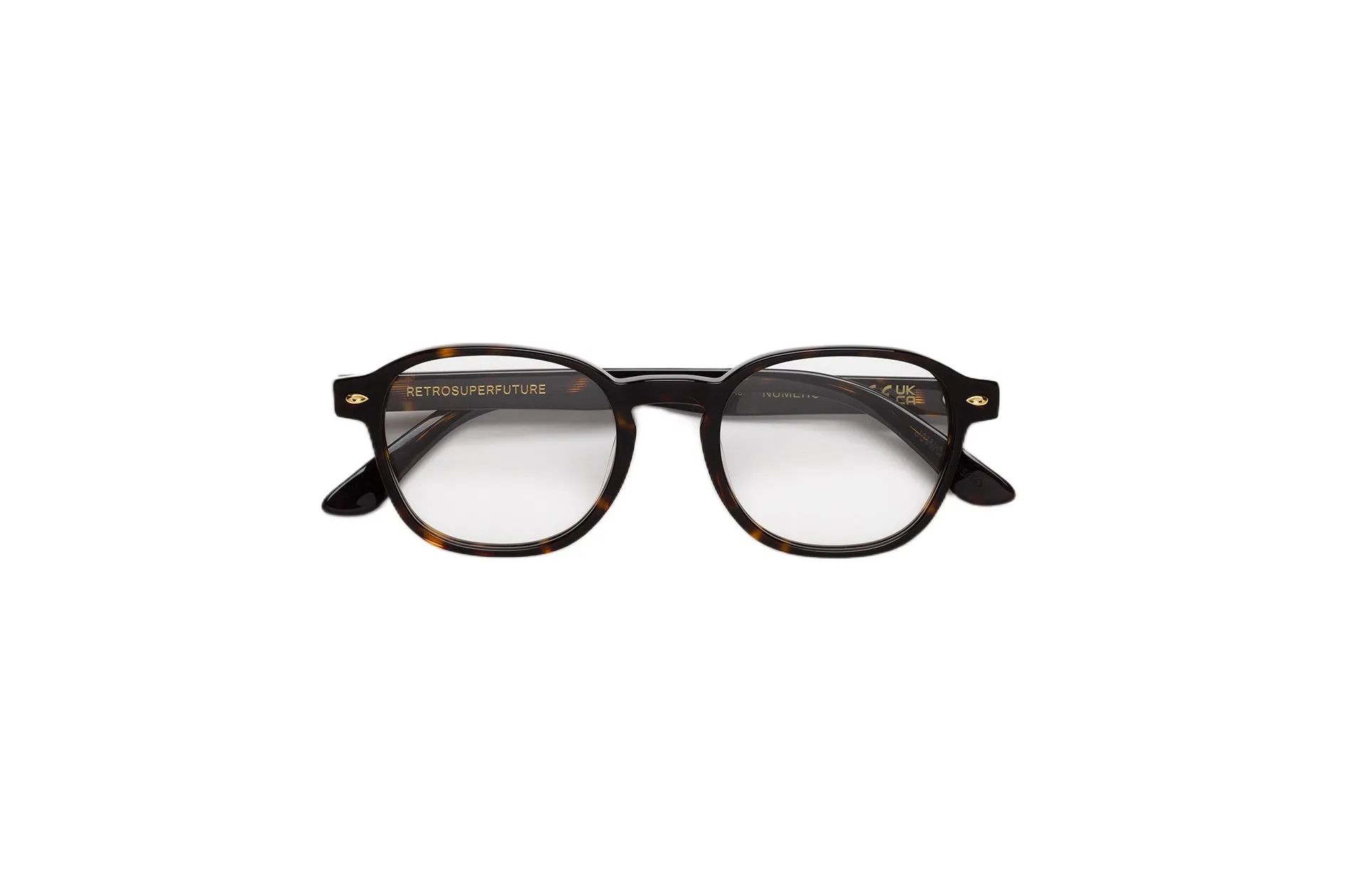 Retrosuperfuture J0W NUMERO 157 3627 Montature da vista Acetato Havana Rotonda - immagine 2