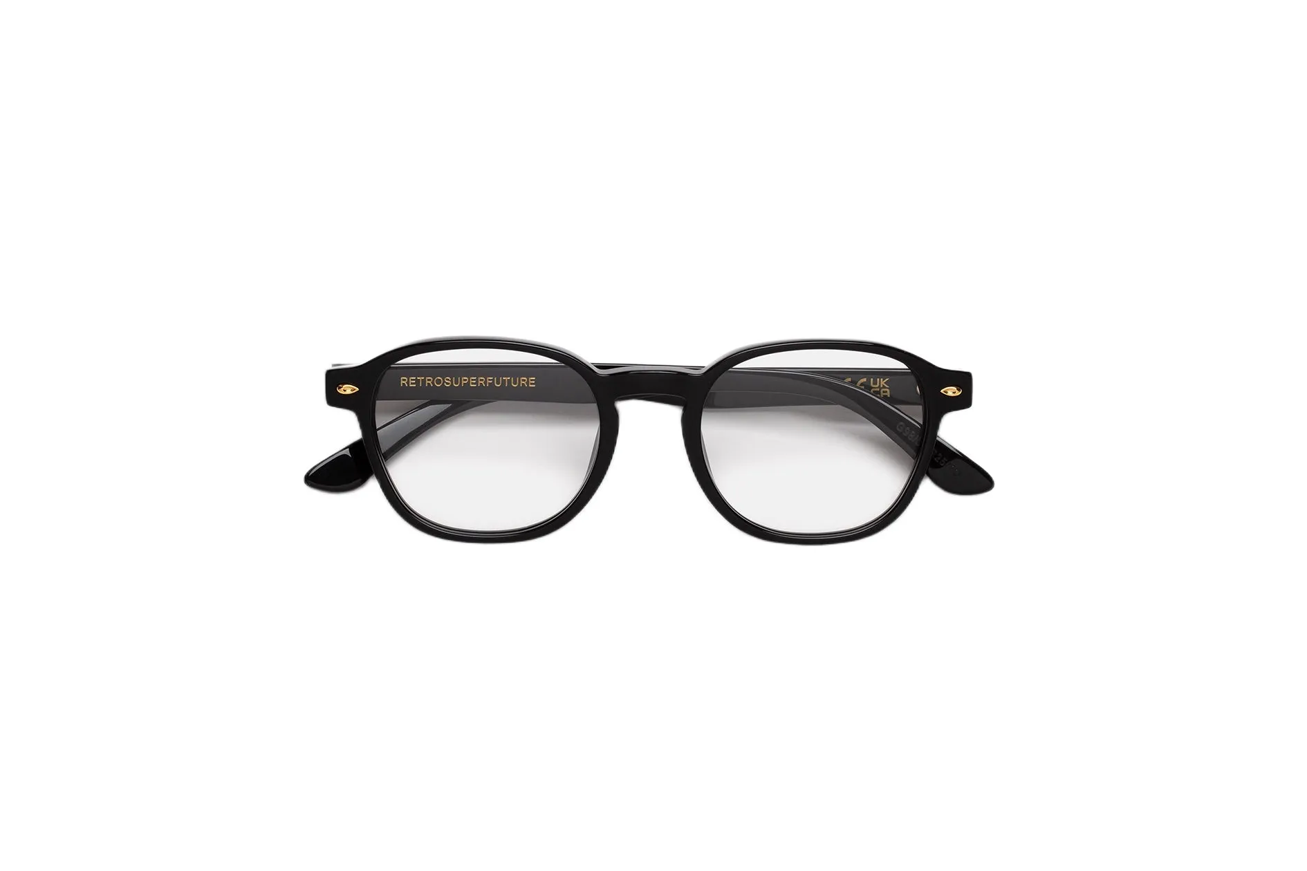 Retrosuperfuture G98 NUMERO 157 NERO Montature da vista Acetato Nero Rotonda - immagine 2