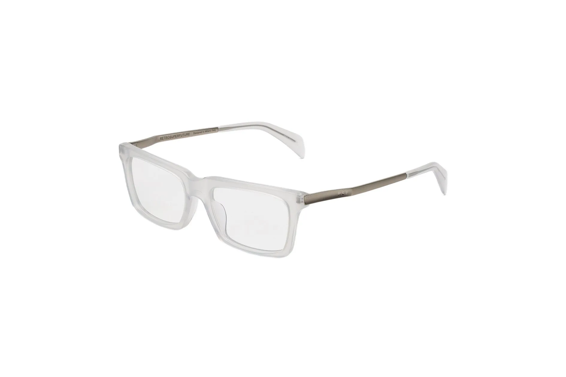 Retrosuperfuture 05O NUMERO 156 NEBBIA & ARGENTO Montature da vista Acetato Grigio Squadrata - immagine 1