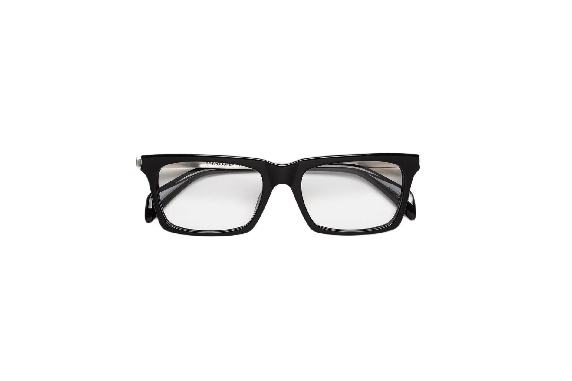 Retrosuperfuture 06B NUMERO 156 NERO & ARGENTO Montature da vista Acetato Nero Squadrata - immagine 2