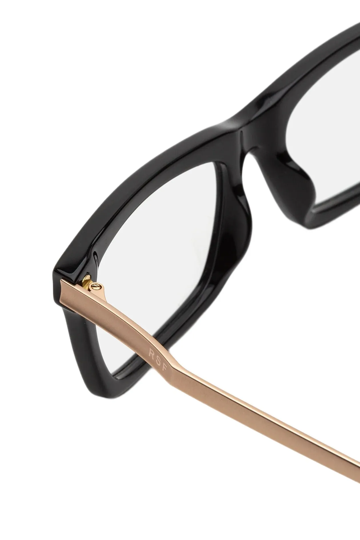 Retrosuperfuture 2PZ NUMERO 156 NERO & ORO Montature da vista Acetato Nero Squadrata - immagine 3