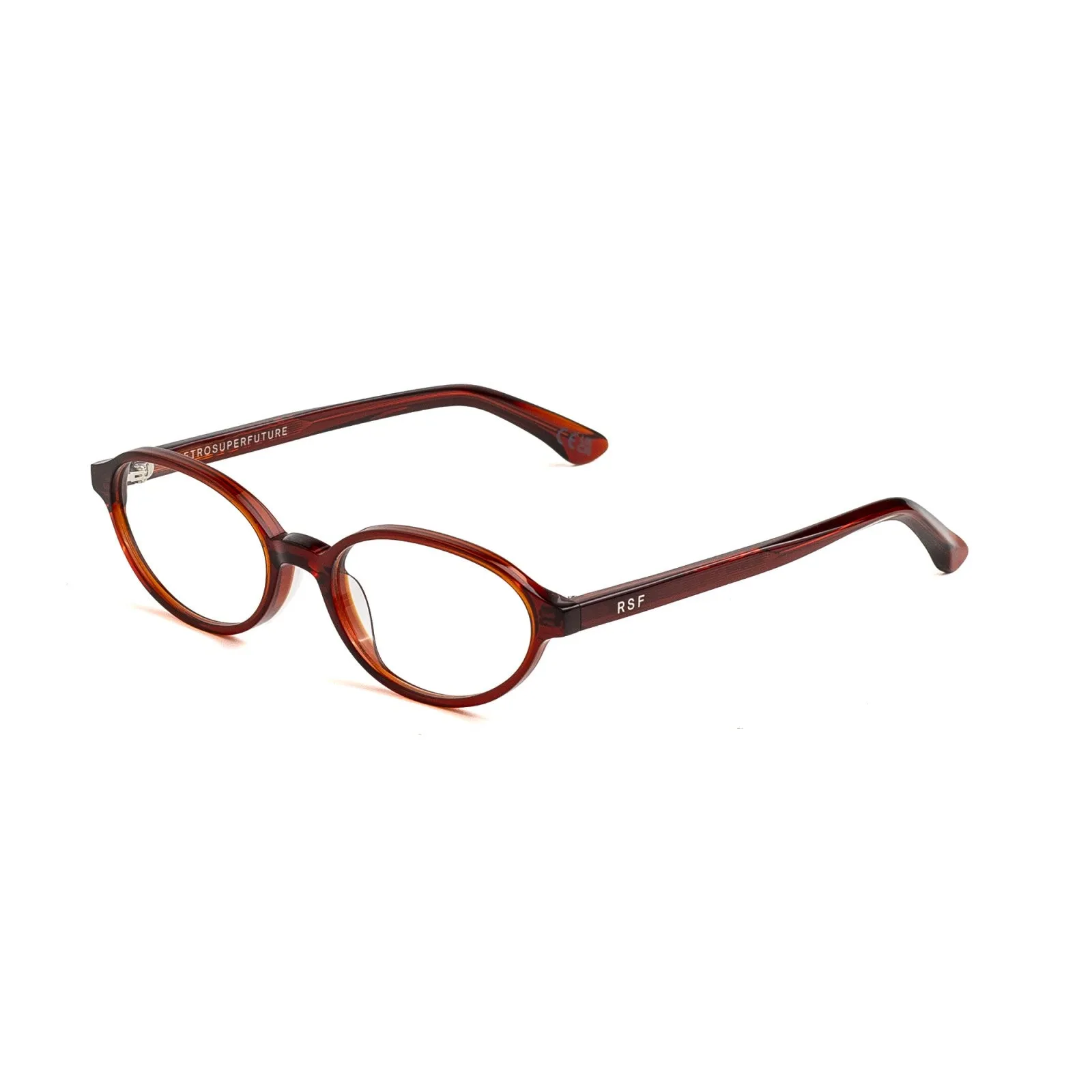Retrosuperfuture LQI NUMERO 04 BORDEAUX Montature da vista Acetato Bordeaux Rotonda - immagine 1