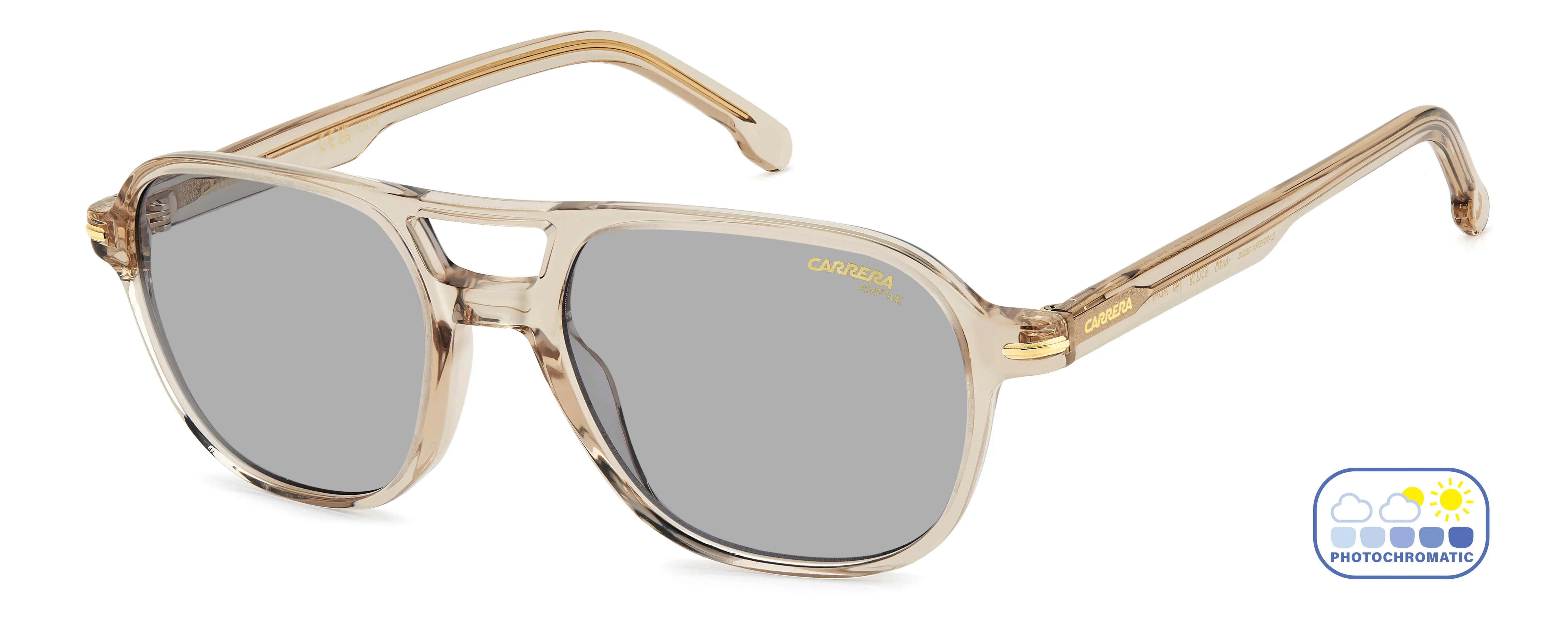 Carrera CARRERA 392/S 10A/7O Occhiali da sole Acetato Beige Grigio Squadrata Fotocromatiche - immagine 1