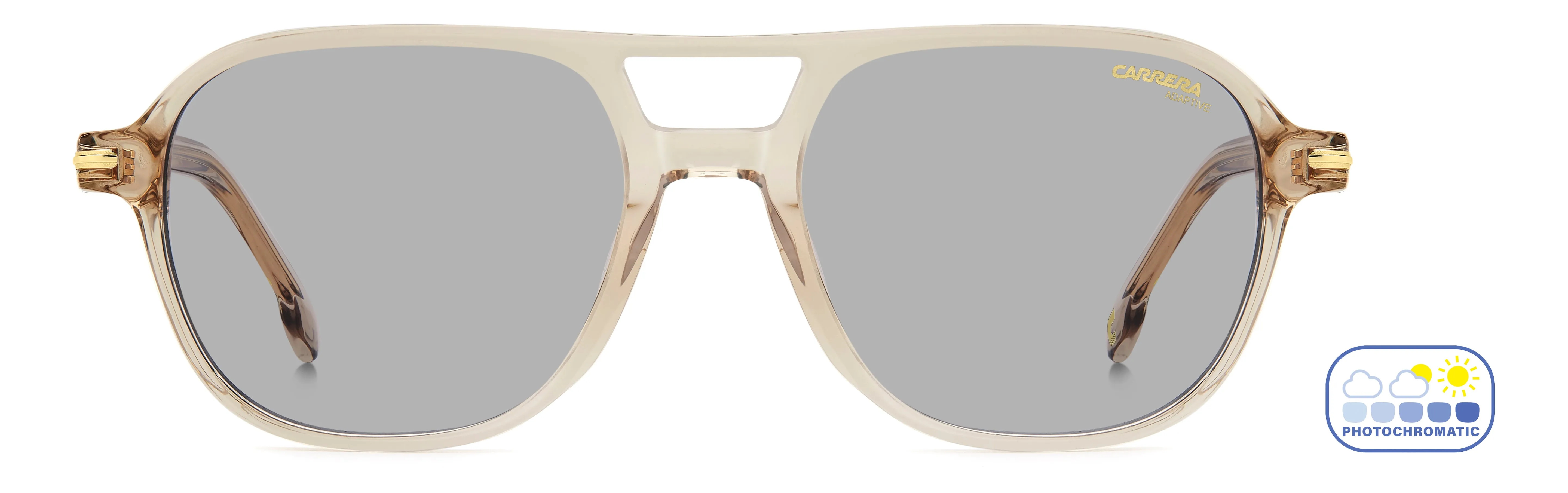 Carrera CARRERA 392/S 10A/7O Occhiali da sole Acetato Beige Grigio Squadrata Fotocromatiche - immagine 2