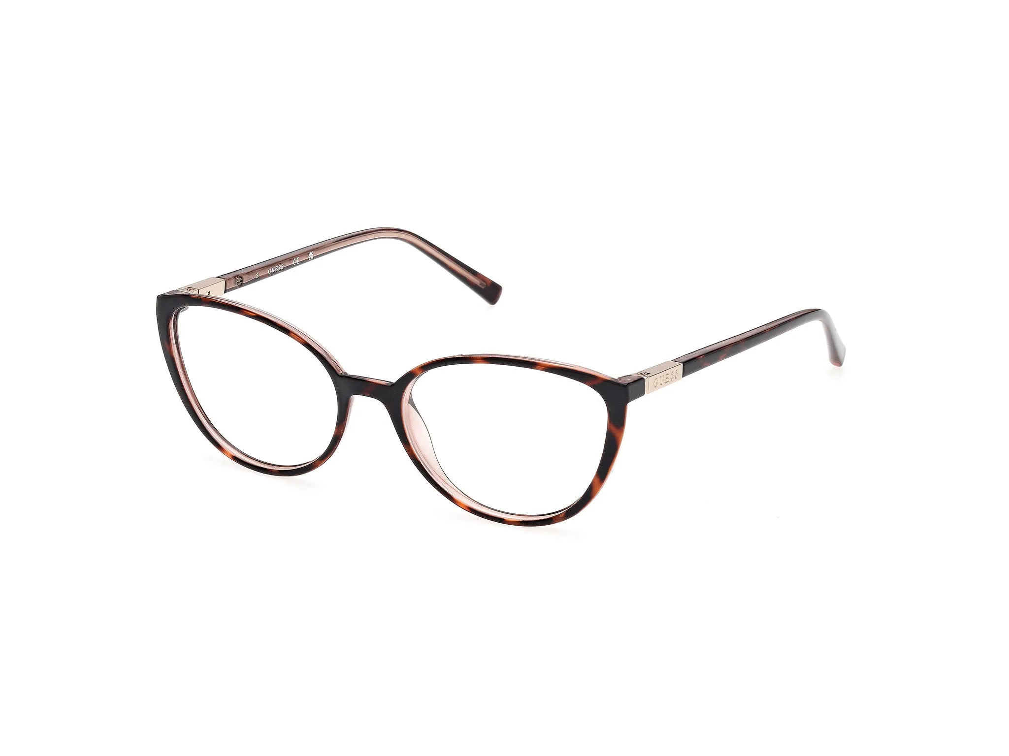 Guess GU3044 52 Montature da vista Iniettato Havana Cat Eye Normale - immagine 1