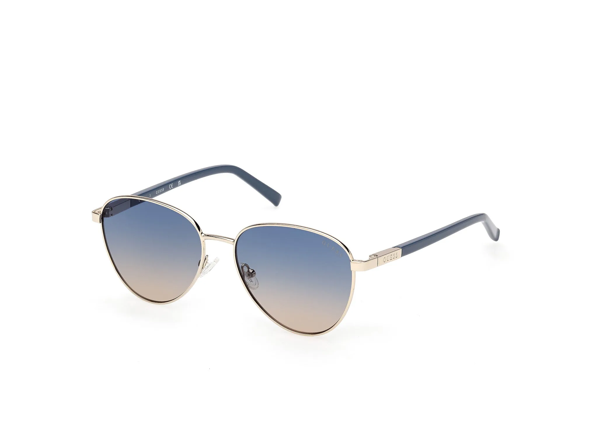 Guess GU3041 33W Occhiali da sole Metallo Oro Blu Rotonda Normale - immagine 1
