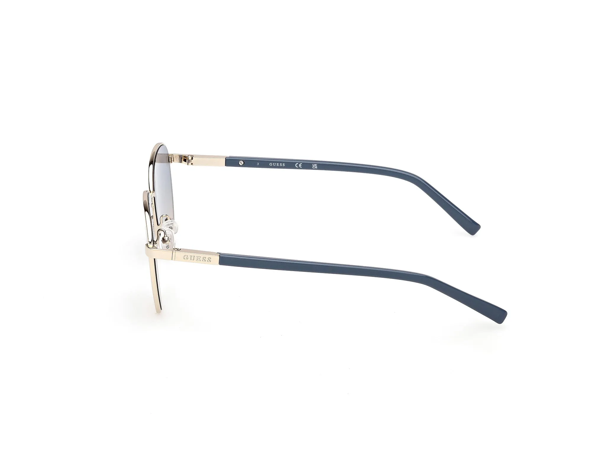 Guess GU3041 33W Occhiali da sole Metallo Oro Blu Rotonda Normale - immagine 3