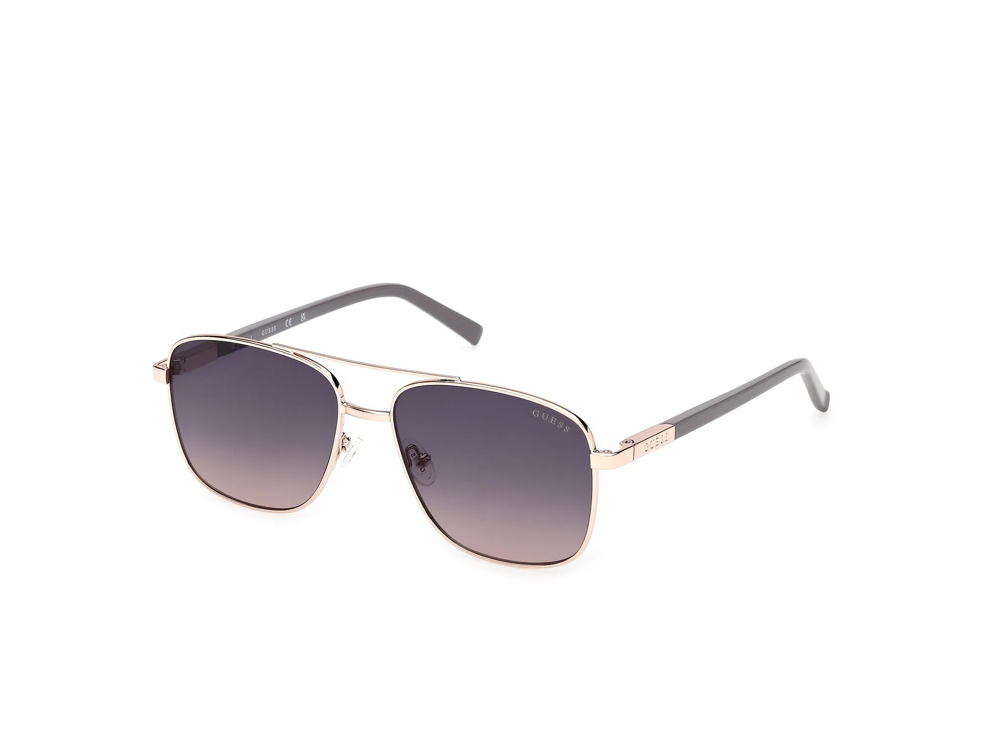 Guess GU3040 28B Occhiali da sole Metallo Oro Fumo Squadrata Normale - immagine 1