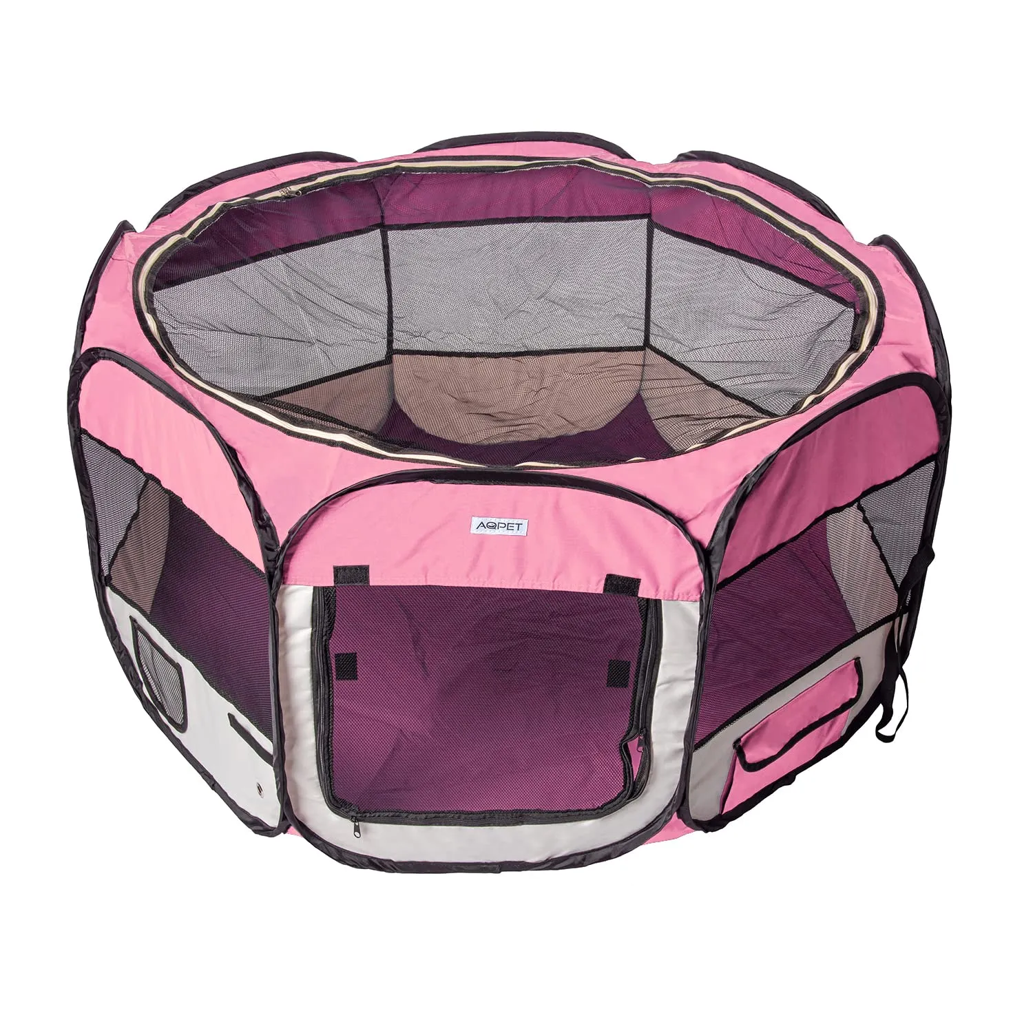 Funhobby Italia Srl Recinto Box per Animali Cani Gatti Cuccioli Pieghevole Portatile Tessuto Impermeabile con Cerniera per Interno o Esterno (Rosa, Rosa) - immagine 1