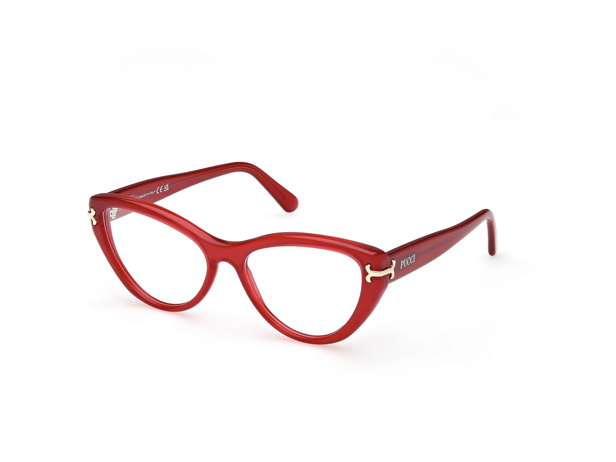 Emilio Pucci EP5256 66 Montature da vista Acetato Rosso Cat Eye Normale - immagine 1
