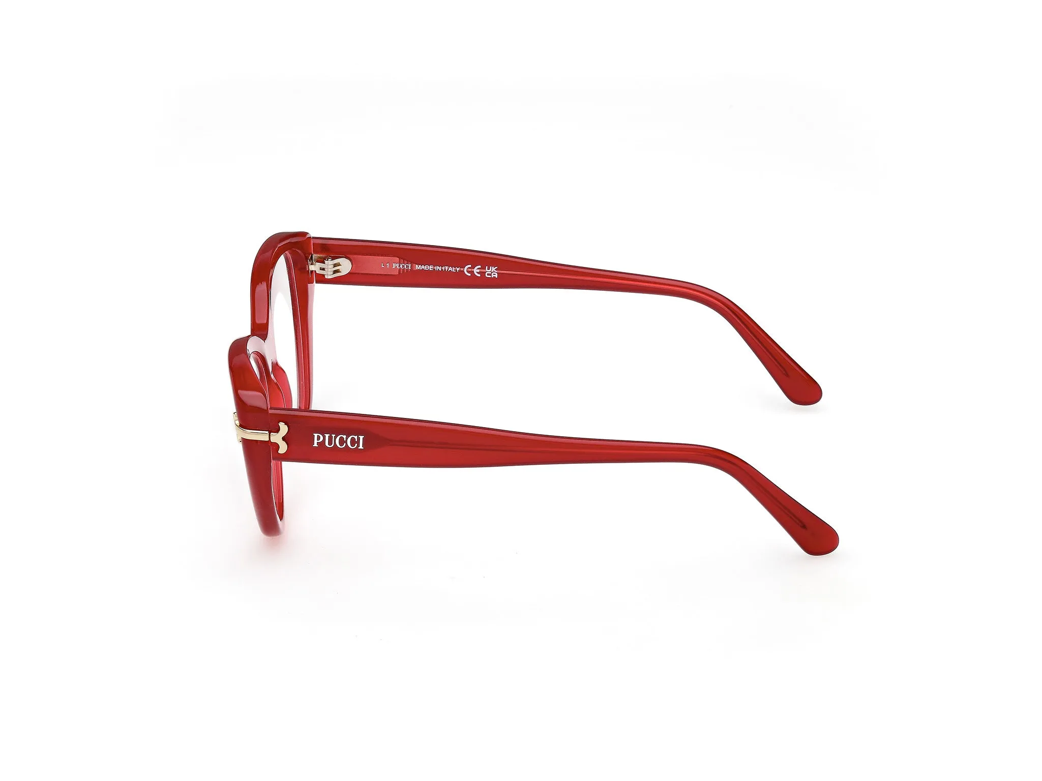 Emilio Pucci EP5256 66 Montature da vista Acetato Rosso Cat Eye Normale - immagine 3