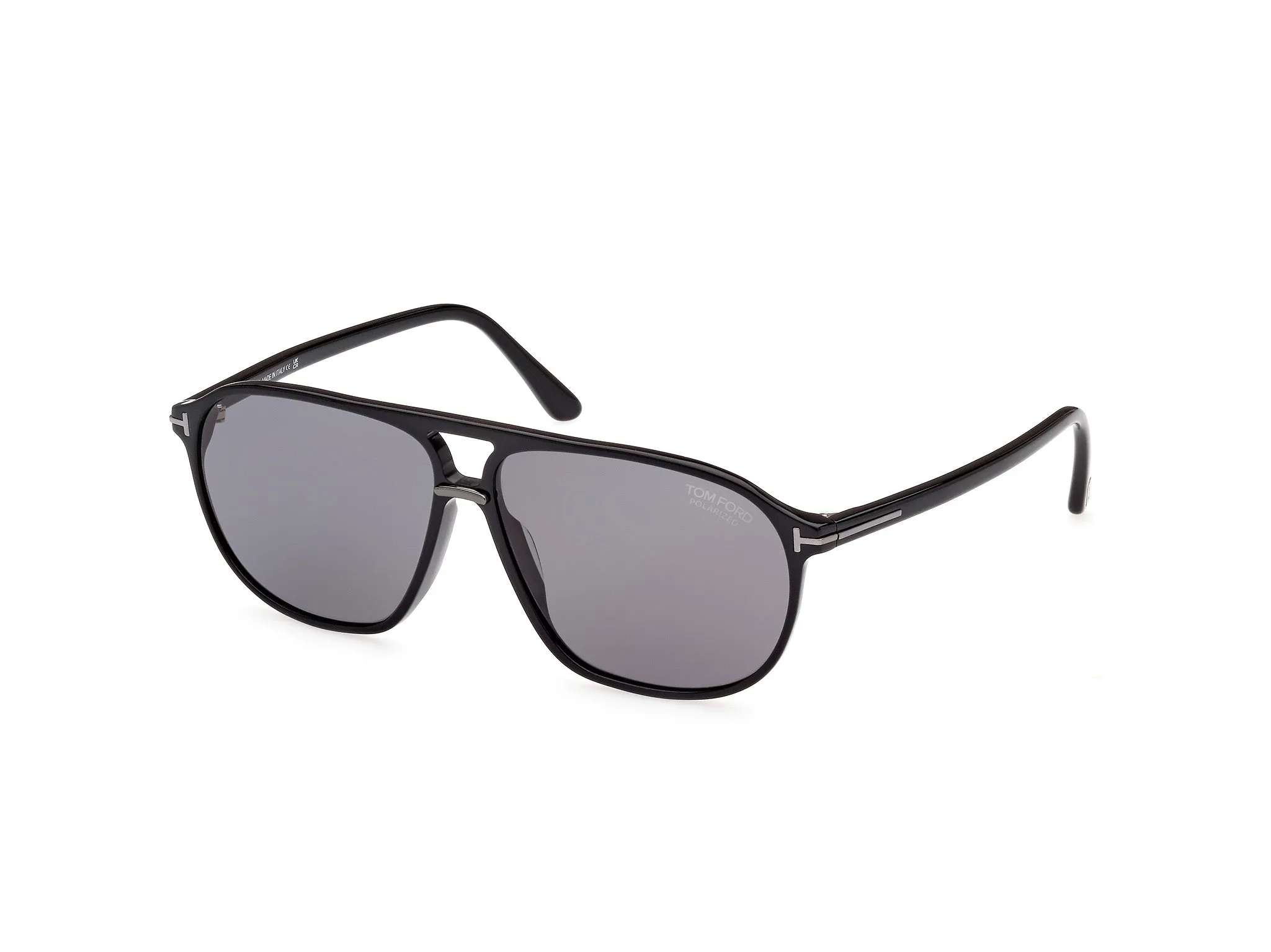 TOM FORD FT1026-N BRUCE 01D Occhiali da sole Acetato Nero Fumo Squadrata Polarizzata - immagine 1