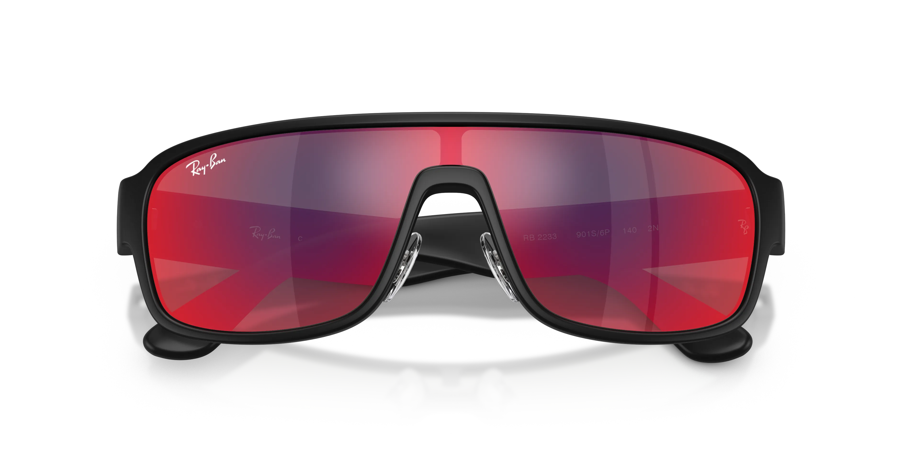 Ray - Ban RB2233 901S6P Occhiali da sole Acetato Nero Squadrata Normale - immagine 2