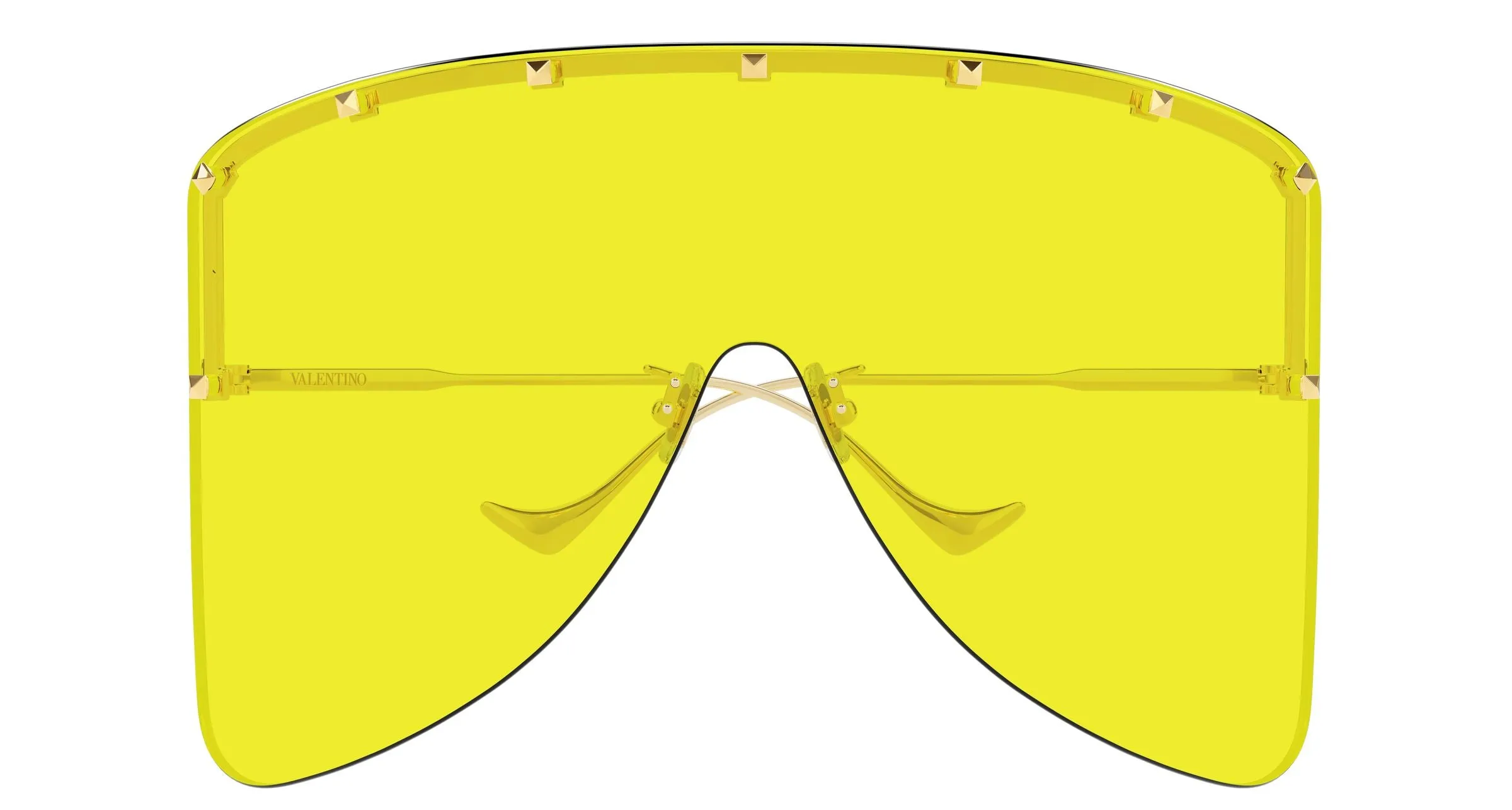 Valentino VG0082S 001 Occhiali da sole Metallo Oro Giallo Avvolgente - immagine 2