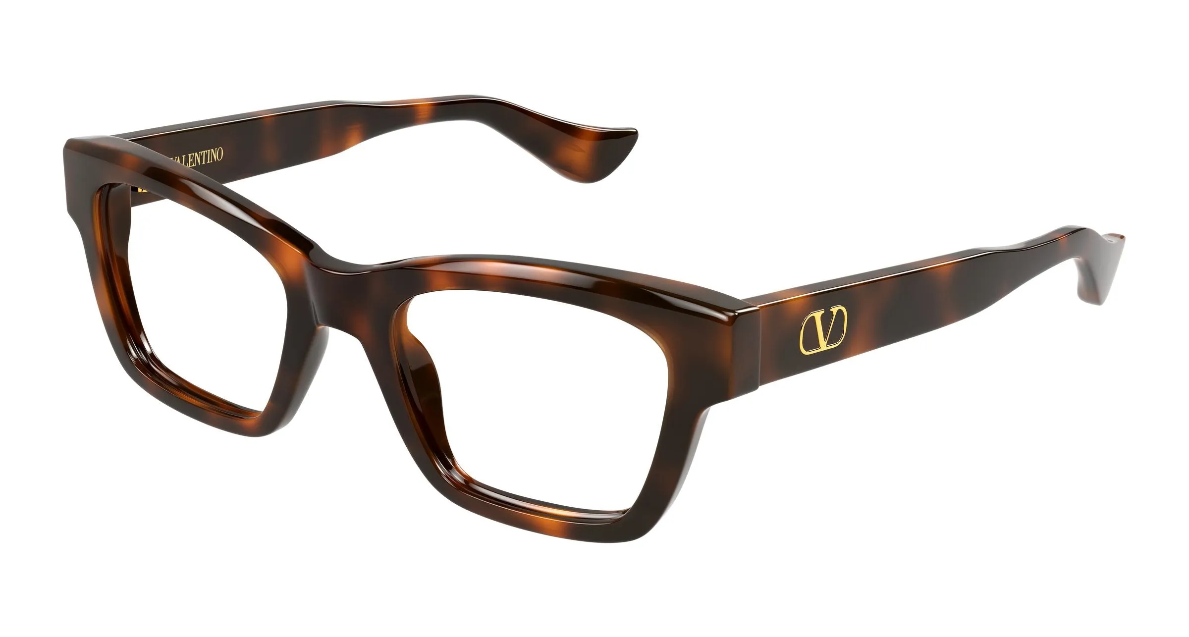 Valentino VG0061O 007 Montature da vista Acetato Havana Trasparente Squadrata - immagine 1