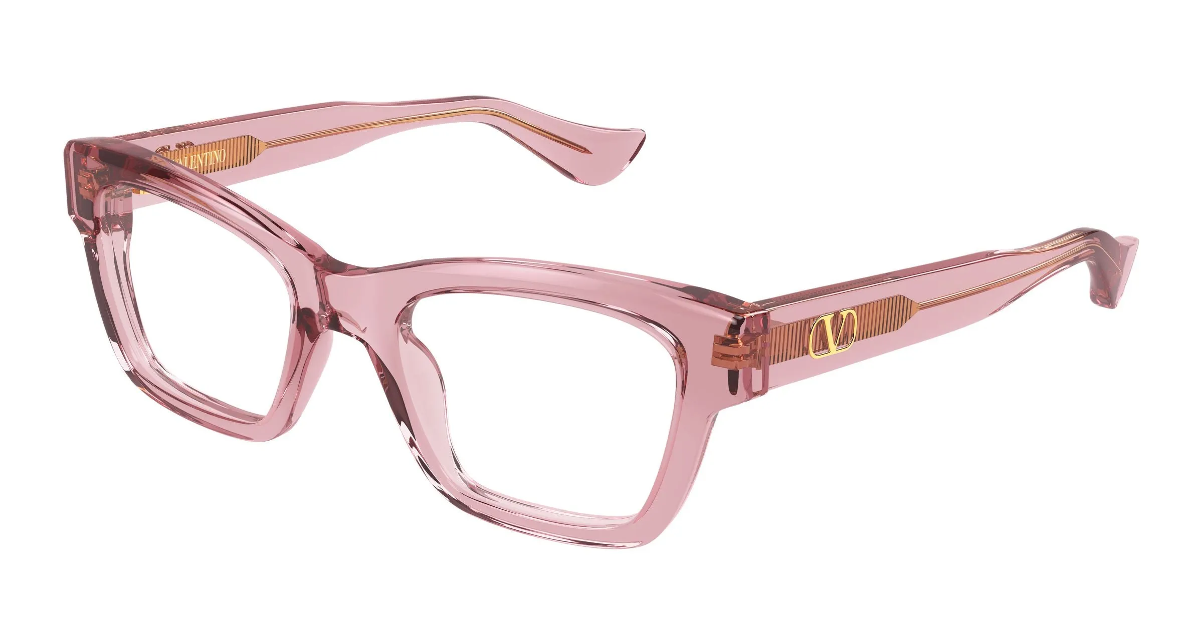 Valentino VG0061O 004 Montature da vista Acetato Rosa Trasparente Squadrata - immagine 1