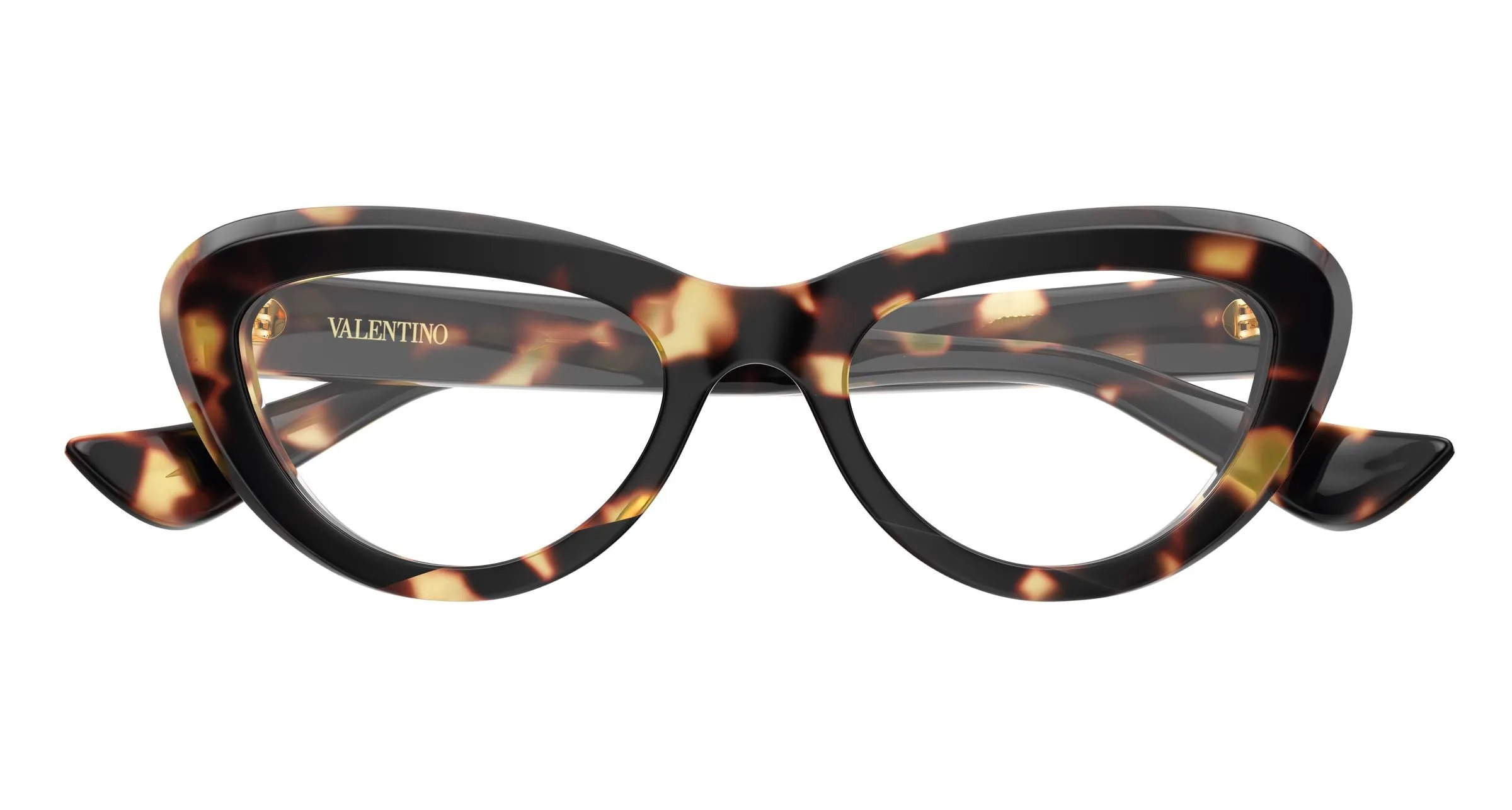 Valentino VG0059O 002 Montature da vista Acetato Havana Trasparente Cat Eye - immagine 2