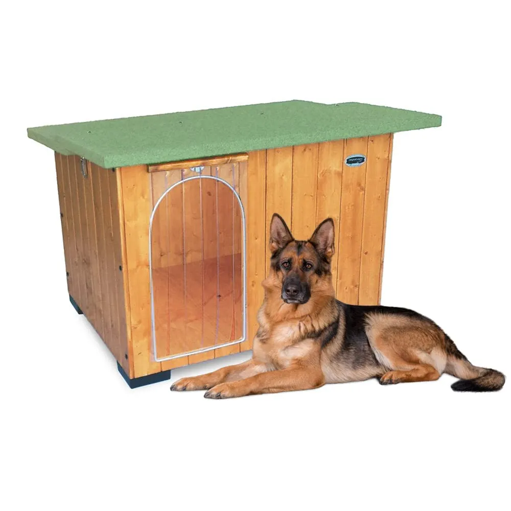 Acquista in Fabbrica Cuccia in Legno per Cani da Esterno Rinforzata Tendina Omaggio MADE IN ITALY mod. Italy D – Pastore 102x88xH78… - immagine 1