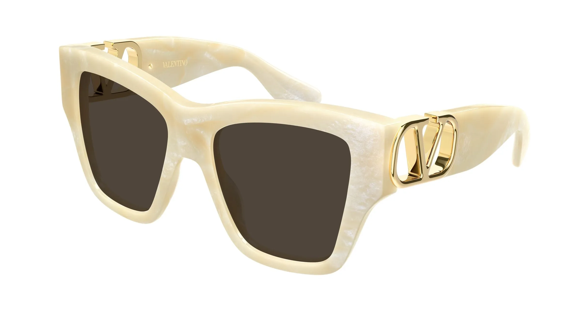 Valentino VG0052S 004 Occhiali da sole Acetato Avorio Marrone Farfalla - immagine 1