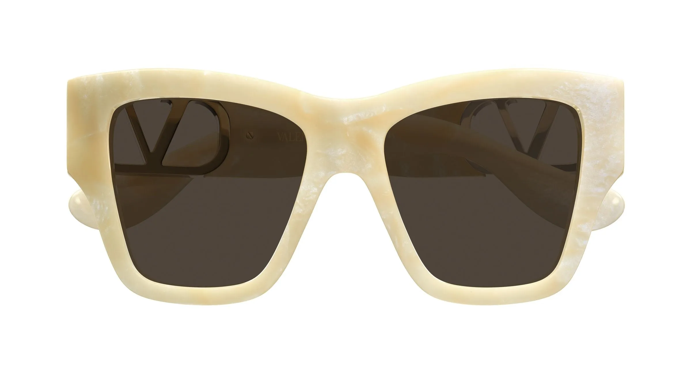 Valentino VG0052S 004 Occhiali da sole Acetato Avorio Marrone Farfalla - immagine 2