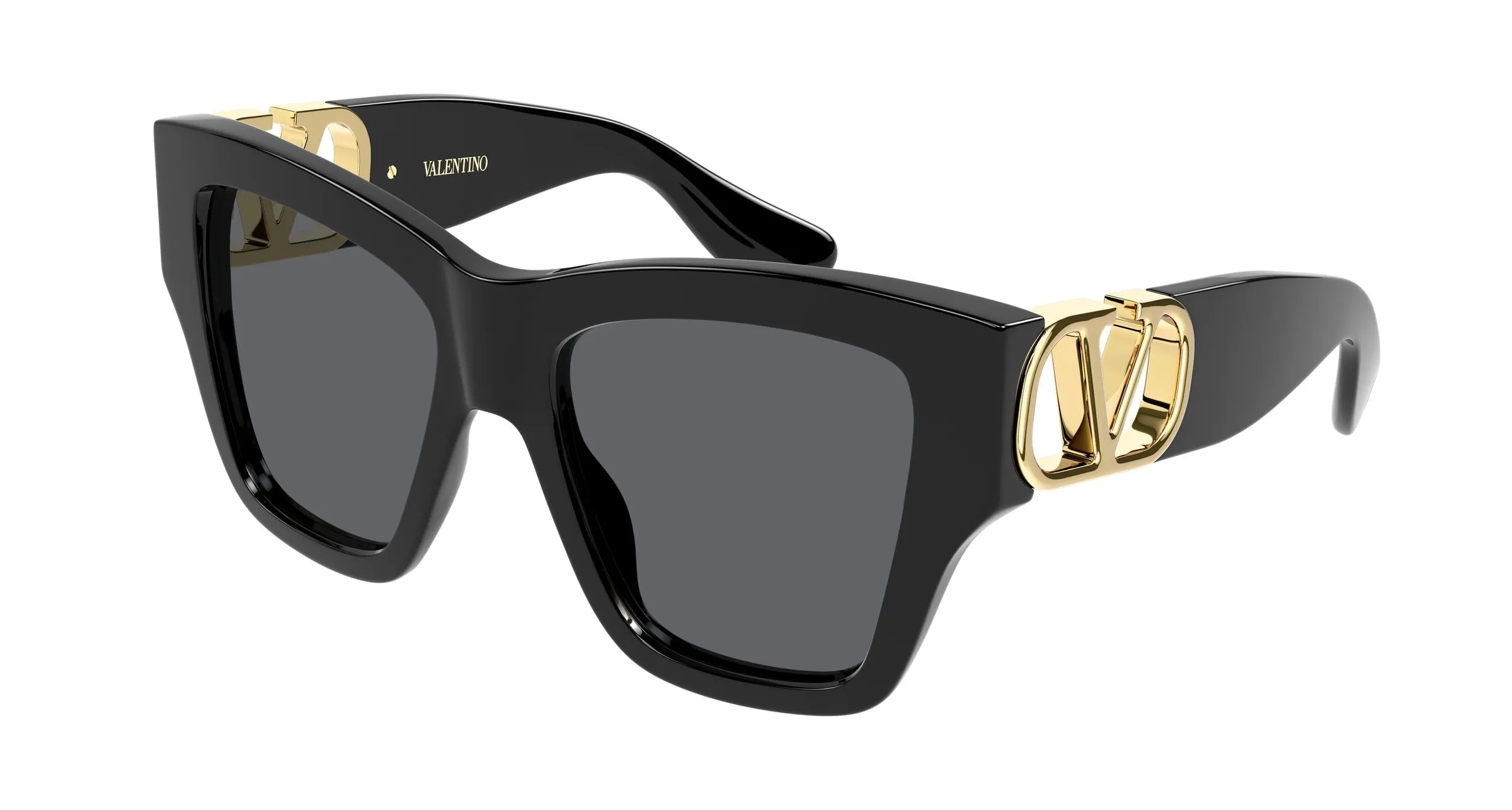 Valentino VG0052S 001 Occhiali da sole Acetato Nero Grigio Farfalla - immagine 1