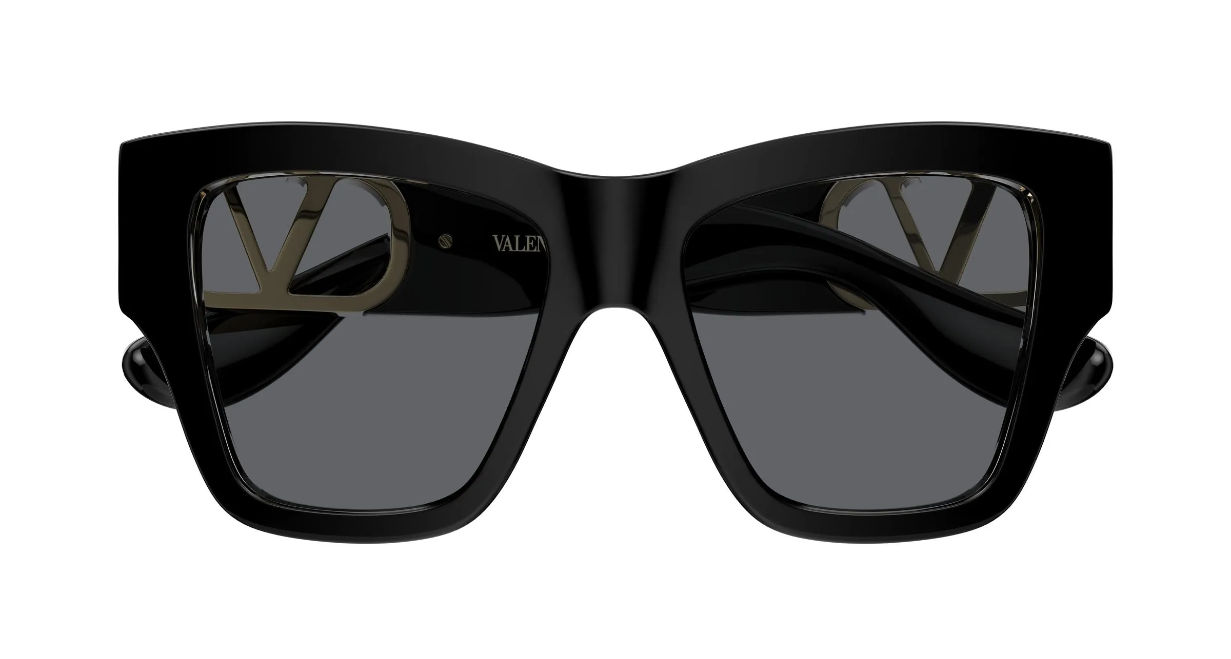 Valentino VG0052S 001 Occhiali da sole Acetato Nero Grigio Farfalla - immagine 2
