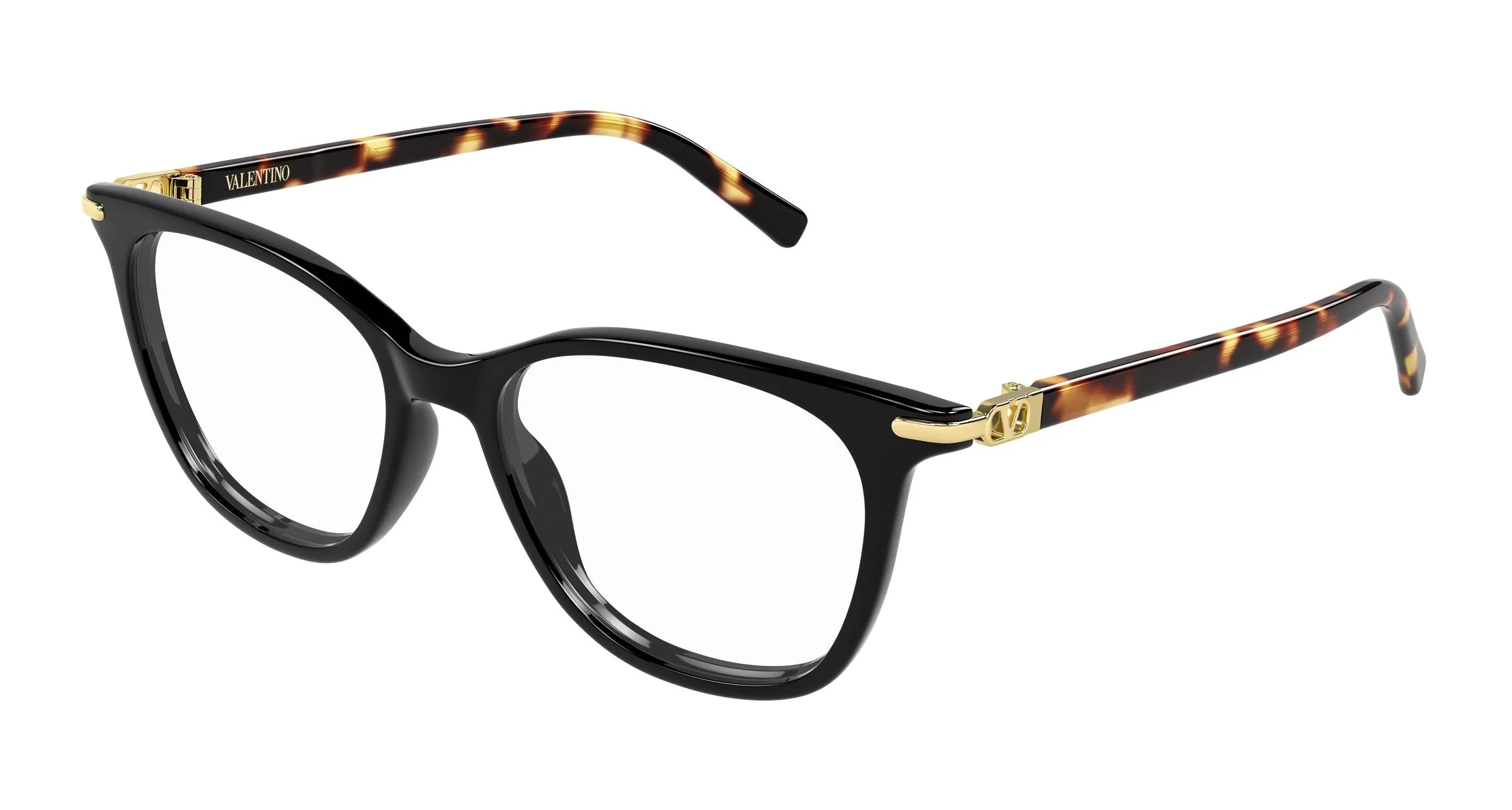 Valentino VG0050O 004 Montature da vista Acetato Nero Trasparente Squadrata - immagine 1