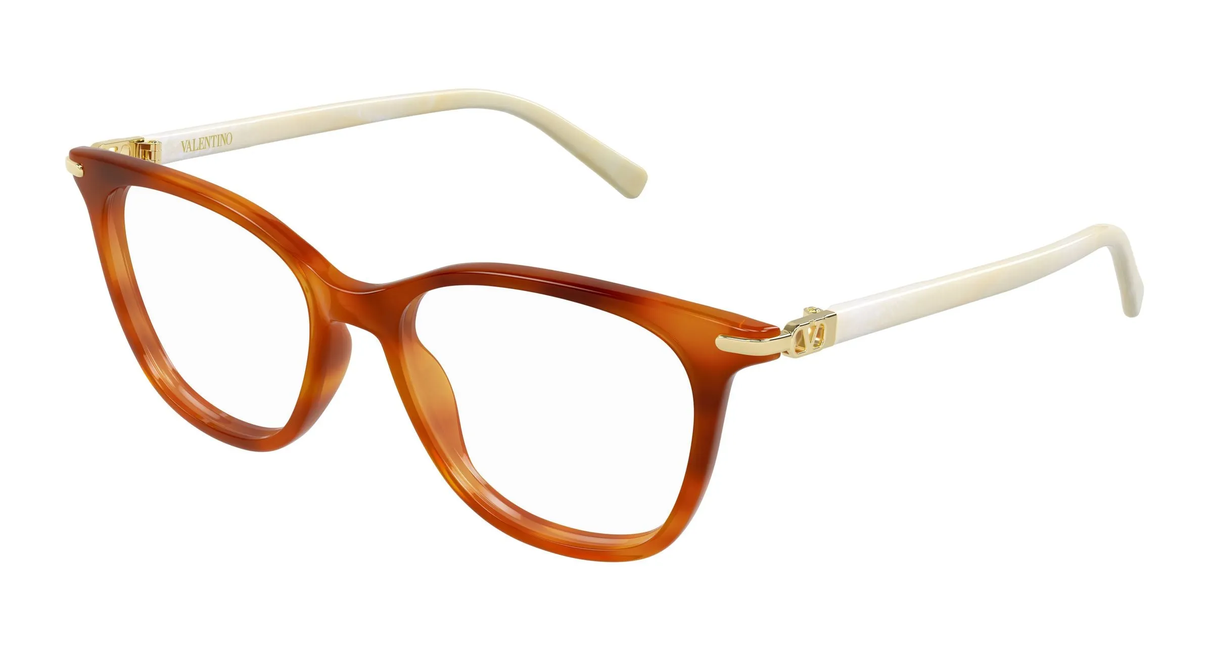 Valentino VG0050O 003 Montature da vista Acetato Havana Trasparente Squadrata - immagine 1