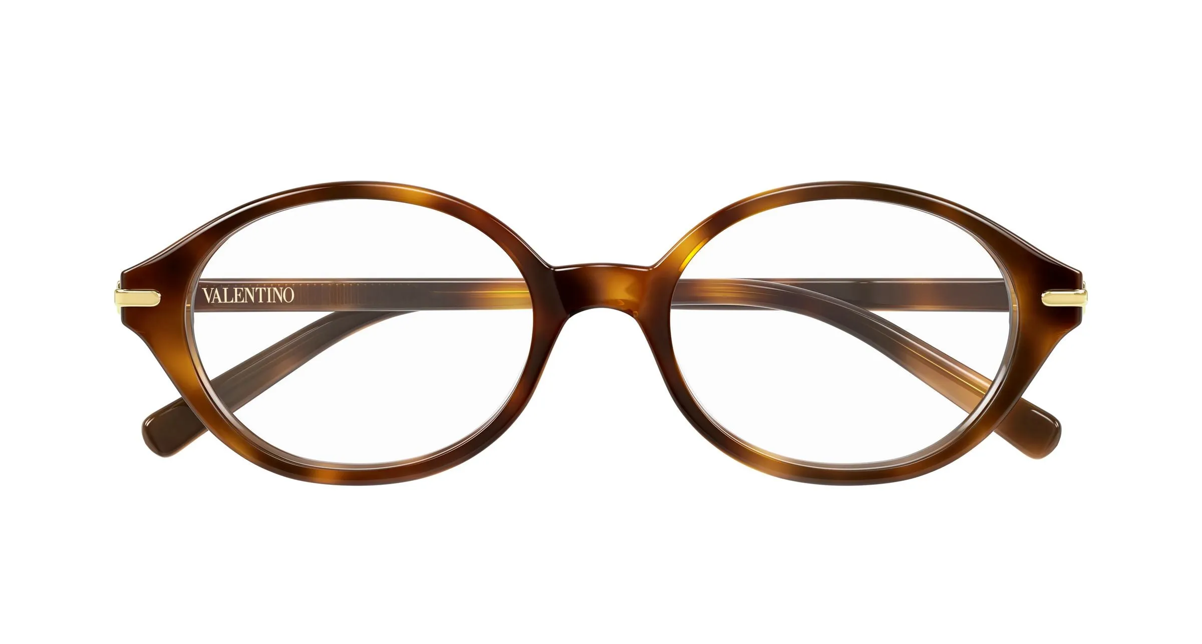 Valentino VG0049O 002 Montature da vista Acetato Havana Trasparente Rotonda - immagine 2
