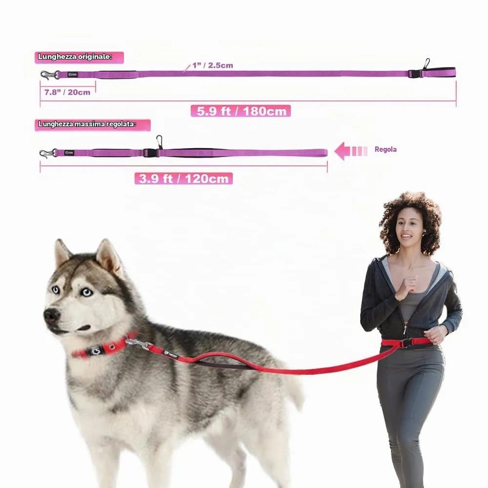 TSPRO Guinzaglio Cane Mani Libere Regolabile per Cani Medi e Grandi - immagine 5