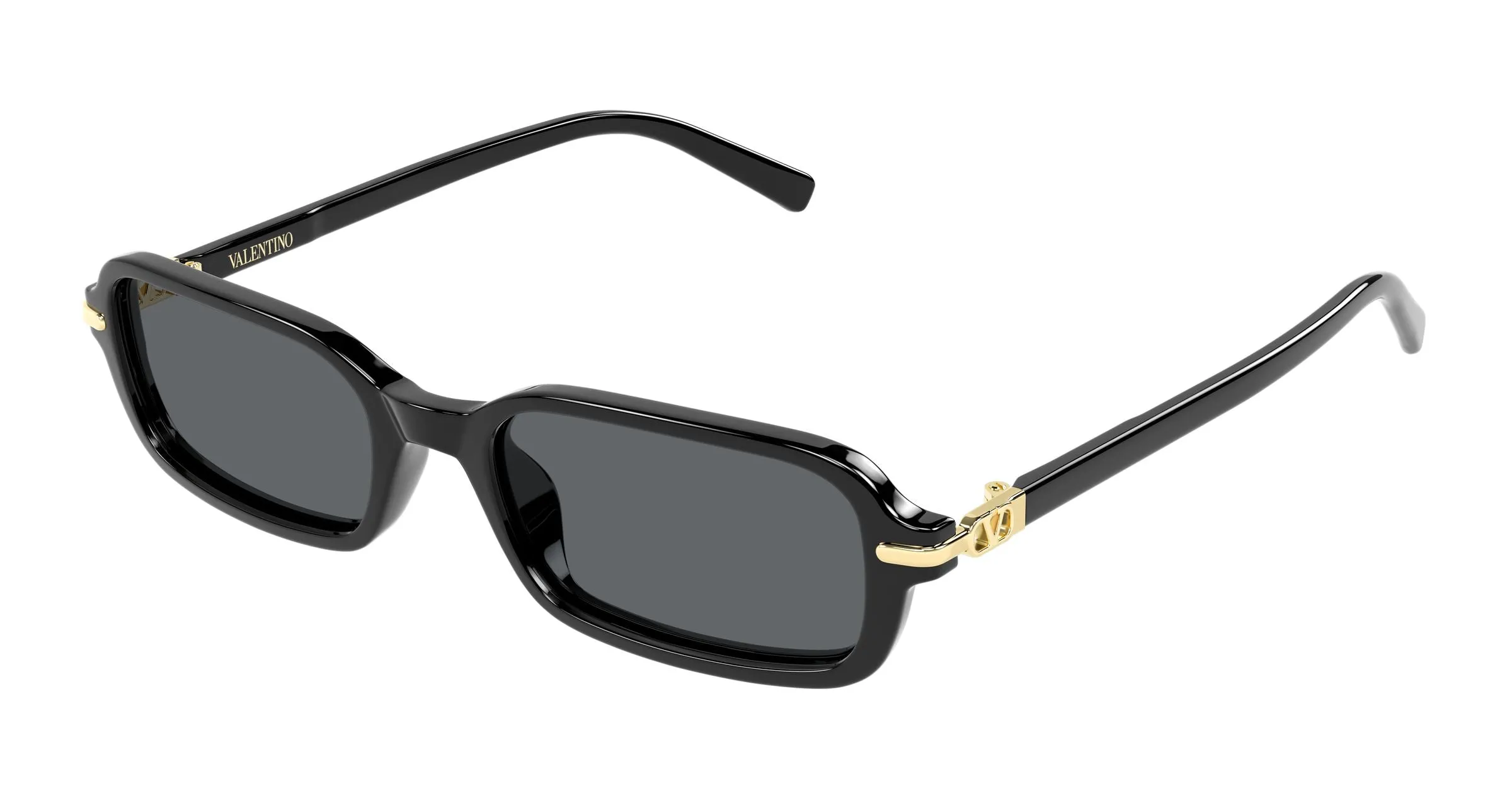 Valentino VG0047S 001 Occhiali da sole Acetato Nero Grigio Squadrata - immagine 1
