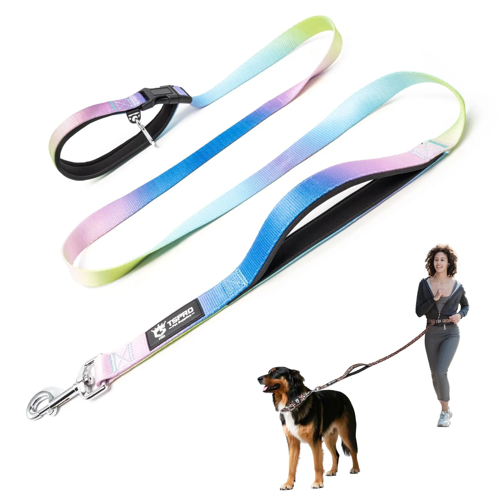 TSPRO Guinzaglio Cane Mani Libere Regolabile per Cani Medi e Grandi - immagine 1