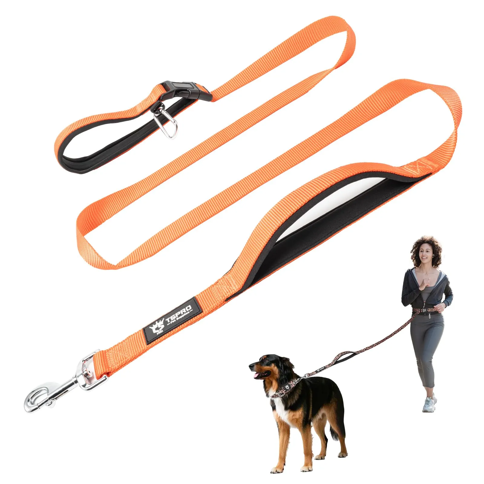 TSPRO Guinzaglio Cane Mani Libere Regolabile per Cani Medi e Grandi - immagine 1