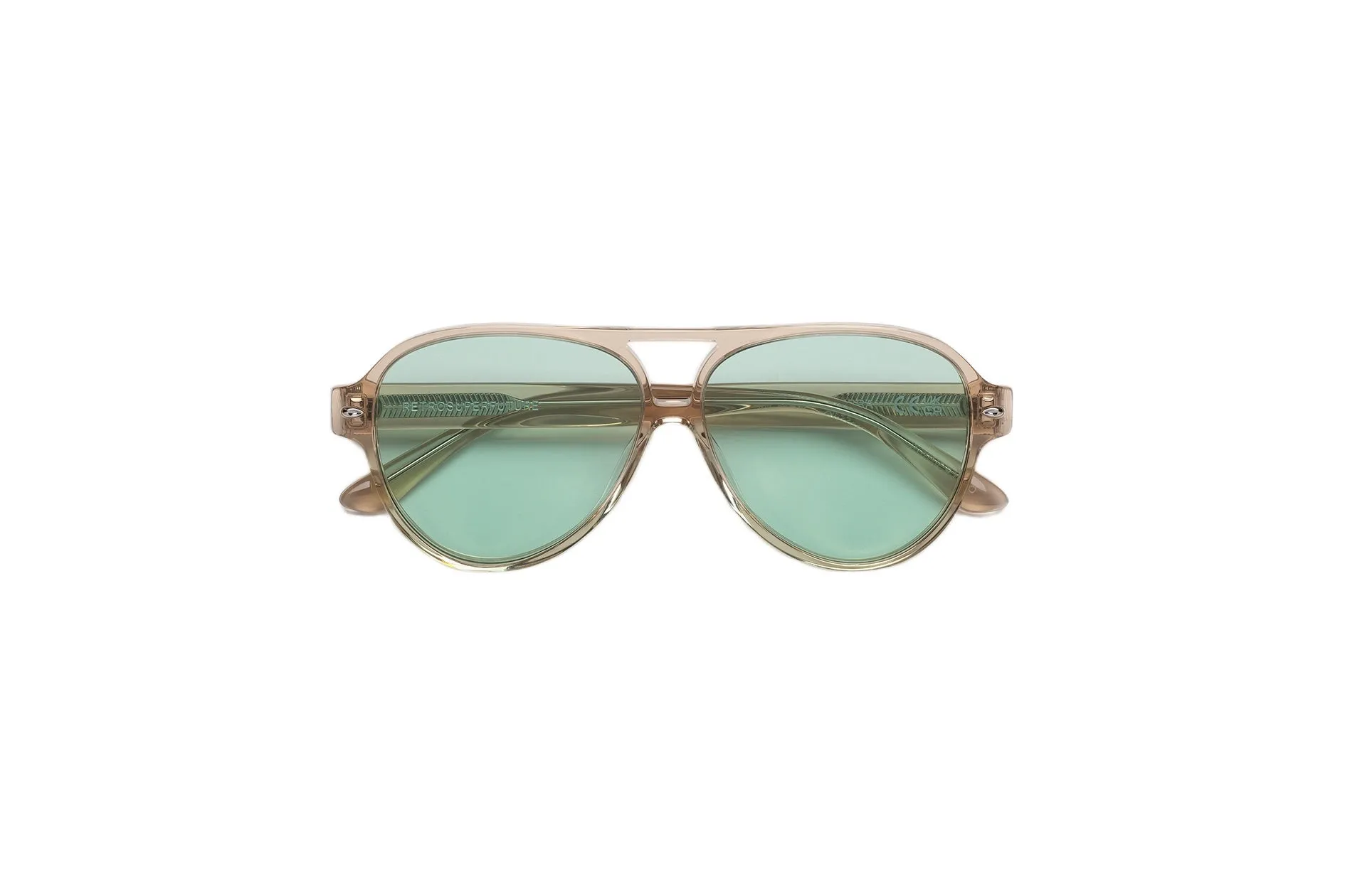 Retrosuperfuture JNK OMBRA RESIN Occhiali da sole Acetato Beige Blu Pilot Normale - immagine 2