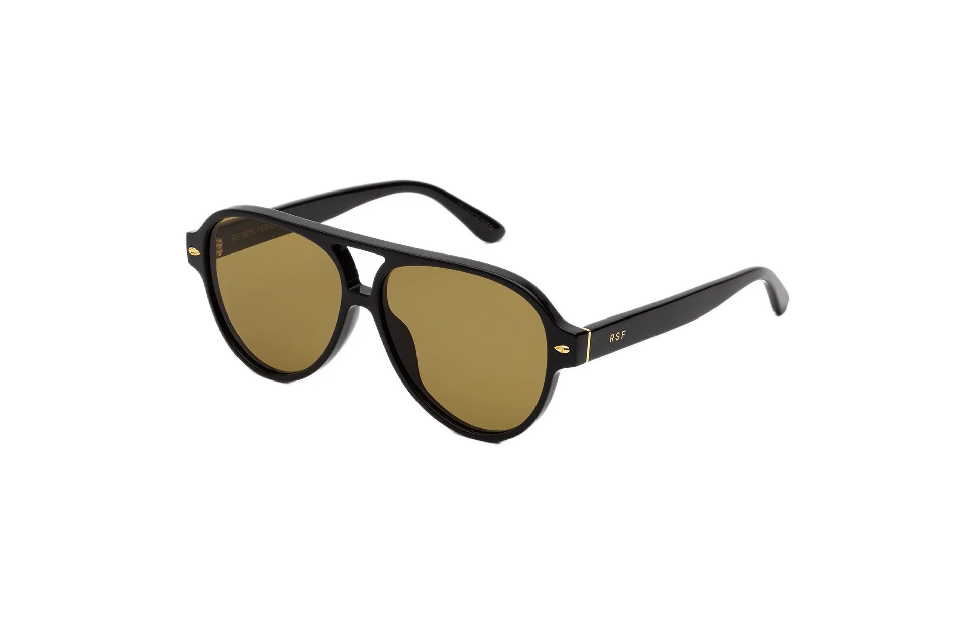 Retrosuperfuture FFU OMBRA VINTAGE BROWN Occhiali da sole Acetato Nero Marrone Pilot Normale - immagine 1