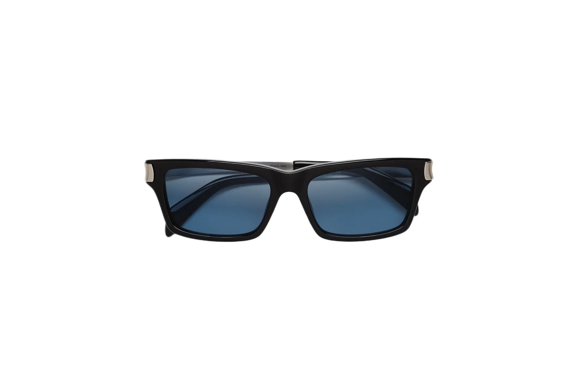 Retrosuperfuture 1O9 RAIO AZURE & SILVER Occhiali da sole Acetato Nero Blu Squadrata Normale - immagine 2