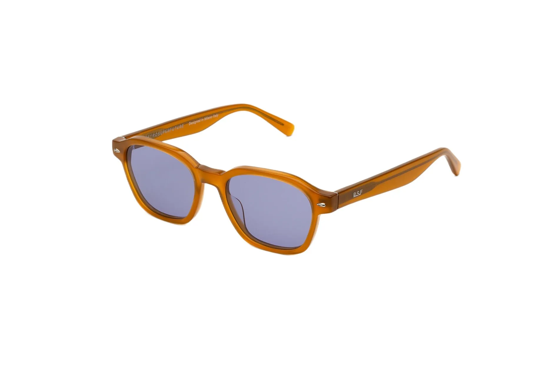 Retrosuperfuture PGZ SEGNO MIELE Occhiali da sole Acetato Giallo Viola Squadrata - immagine 1