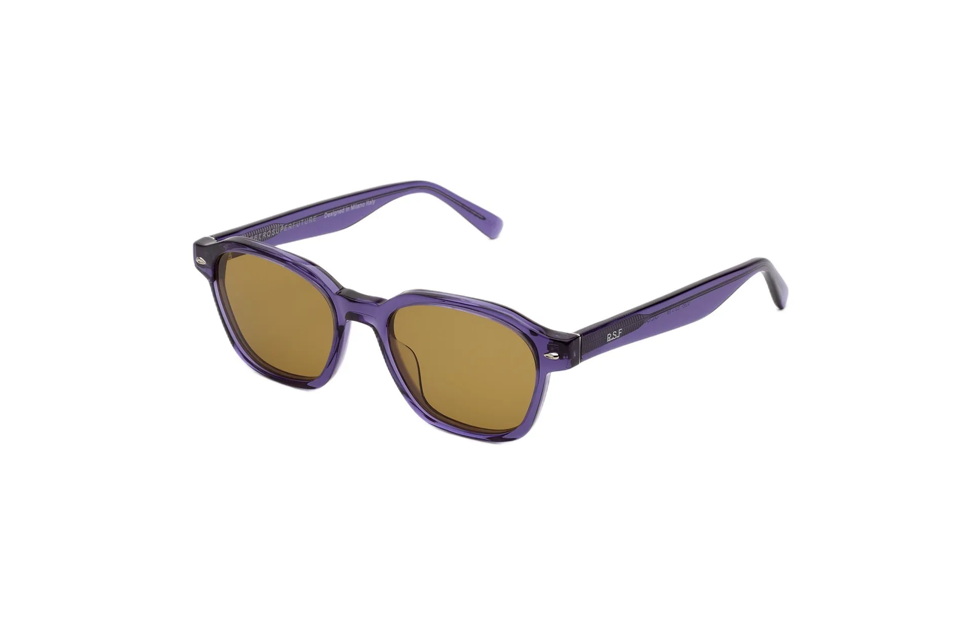 Retrosuperfuture V26 SEGNO DREAMER Occhiali da sole Acetato Viola Marrone Squadrata - immagine 1