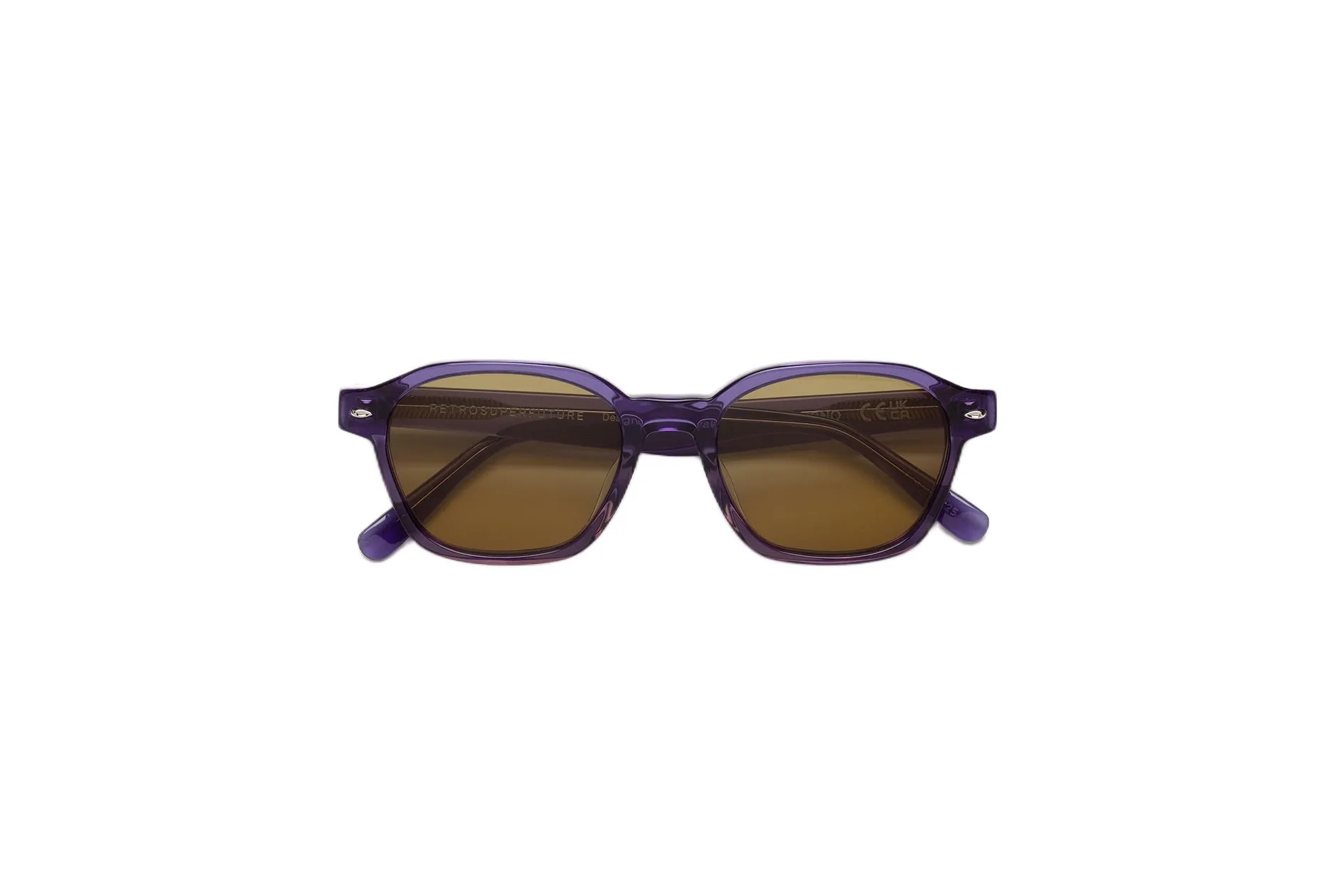 Retrosuperfuture V26 SEGNO DREAMER Occhiali da sole Acetato Viola Marrone Squadrata - immagine 2