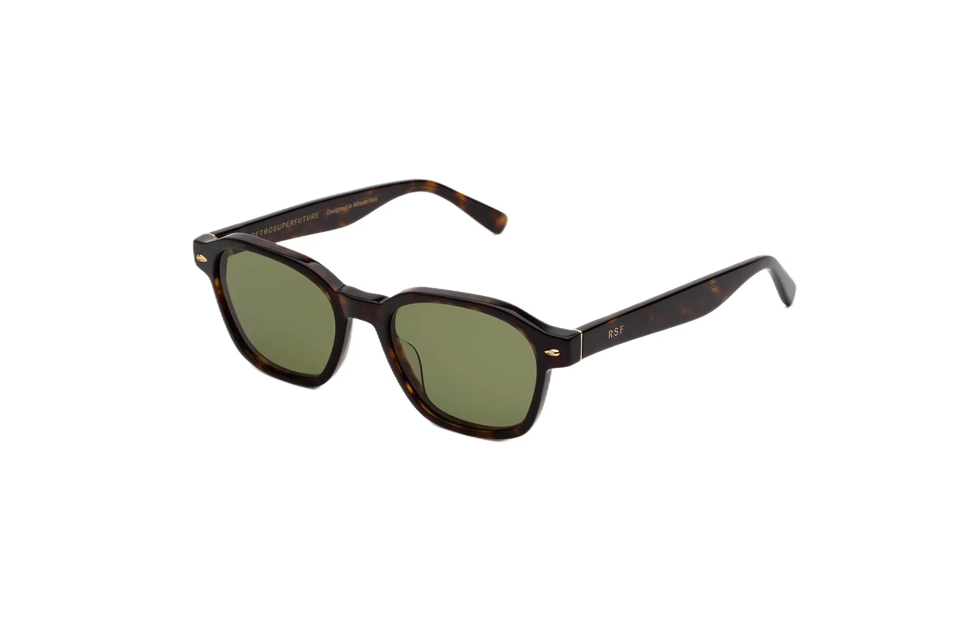 Retrosuperfuture AD4 SEGNO 3627 GREEN Occhiali da sole Acetato Havana Verde Squadrata - immagine 1