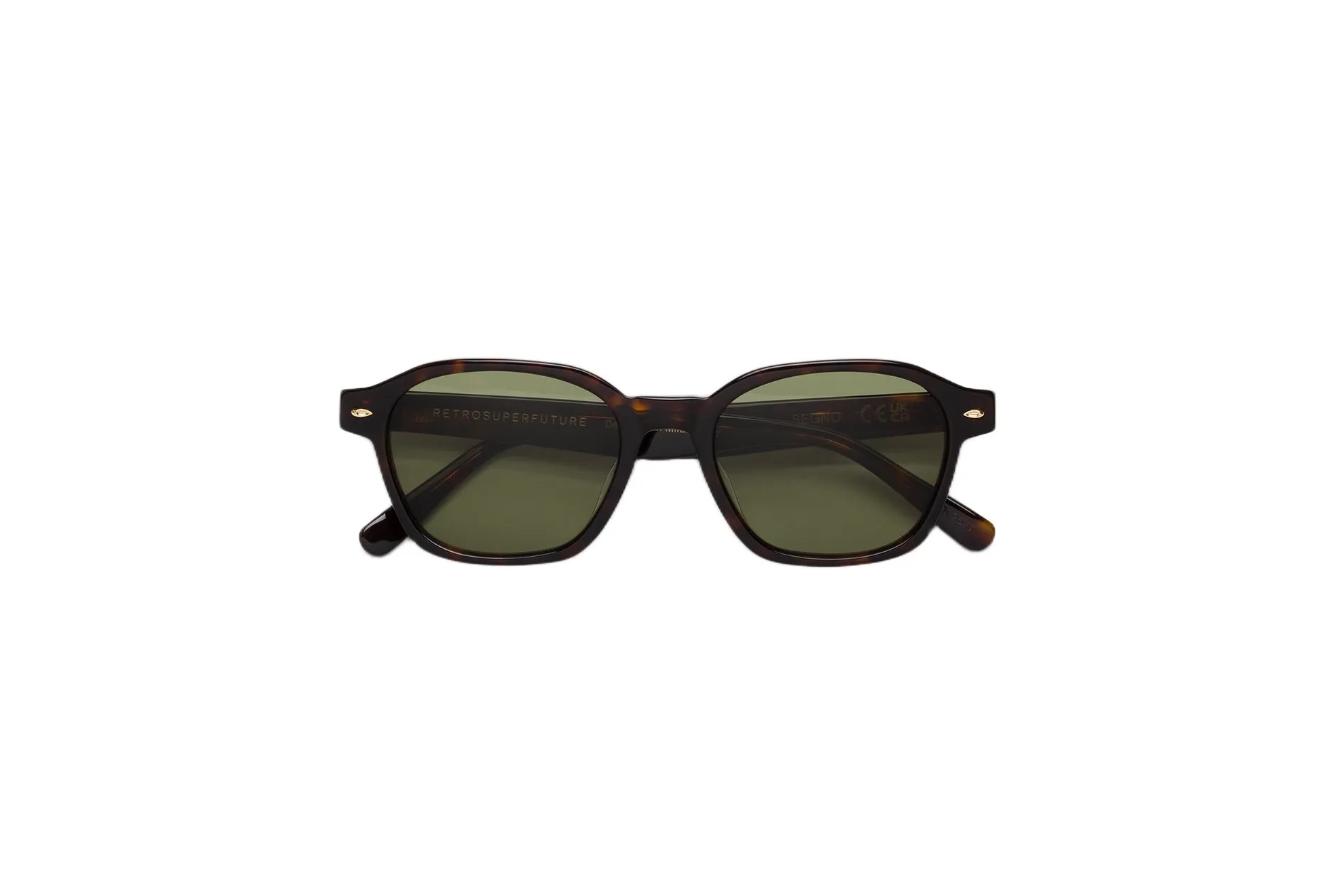 Retrosuperfuture AD4 SEGNO 3627 GREEN Occhiali da sole Acetato Havana Verde Squadrata - immagine 2