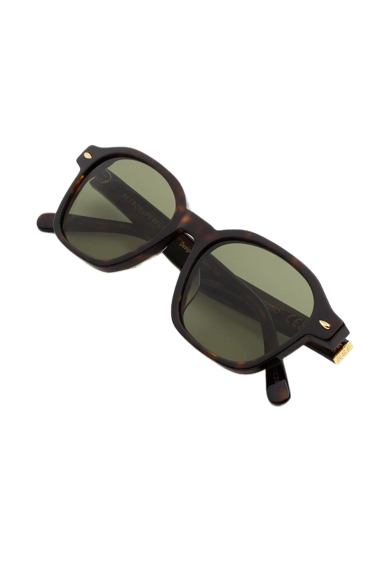Retrosuperfuture AD4 SEGNO 3627 GREEN Occhiali da sole Acetato Havana Verde Squadrata - immagine 3