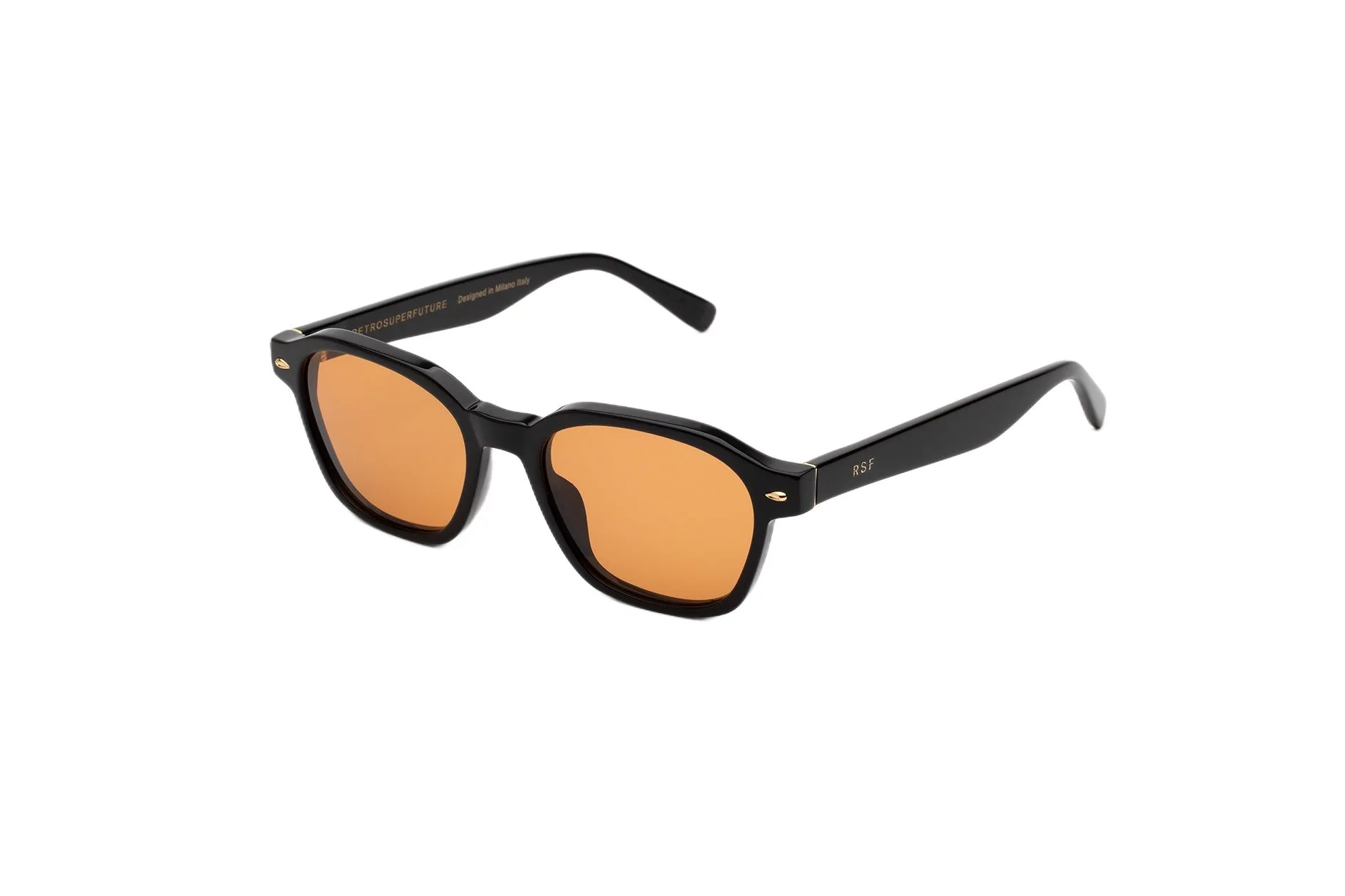 Retrosuperfuture ZX1 SEGNO REFINED Occhiali da sole Acetato Nero Marrone Squadrata - immagine 1
