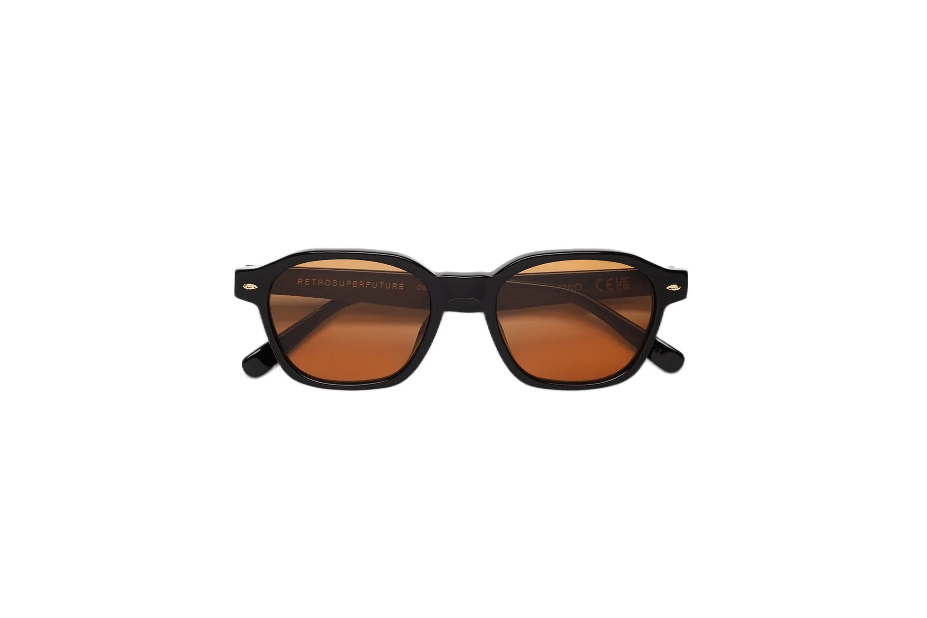 Retrosuperfuture ZX1 SEGNO REFINED Occhiali da sole Acetato Nero Marrone Squadrata - immagine 2