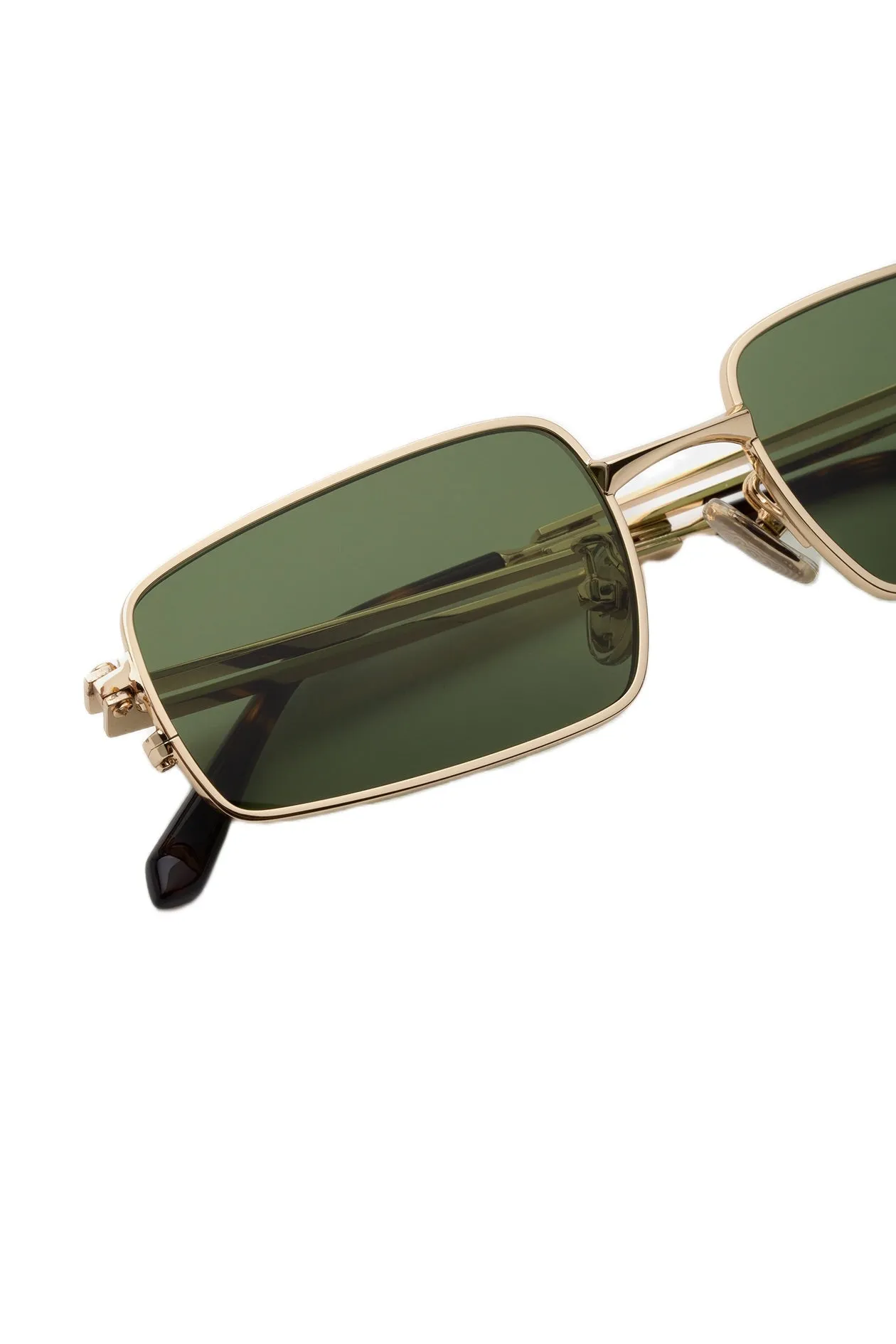 Retrosuperfuture B0M SCHIZO GREEN Occhiali da sole Metallo Oro Verde Squadrata - immagine 3