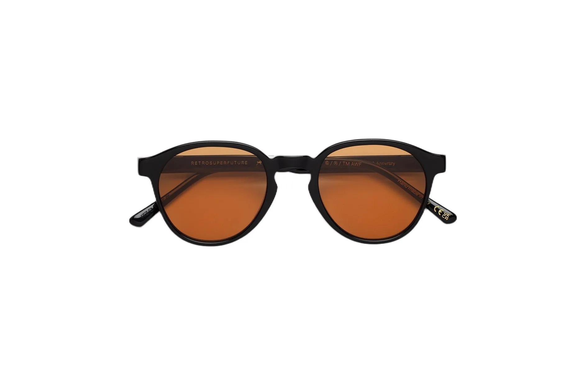 Retrosuperfuture ITZ THE WARHOL REFINED Occhiali da sole Acetato Nero Marrone Rotonda - immagine 2